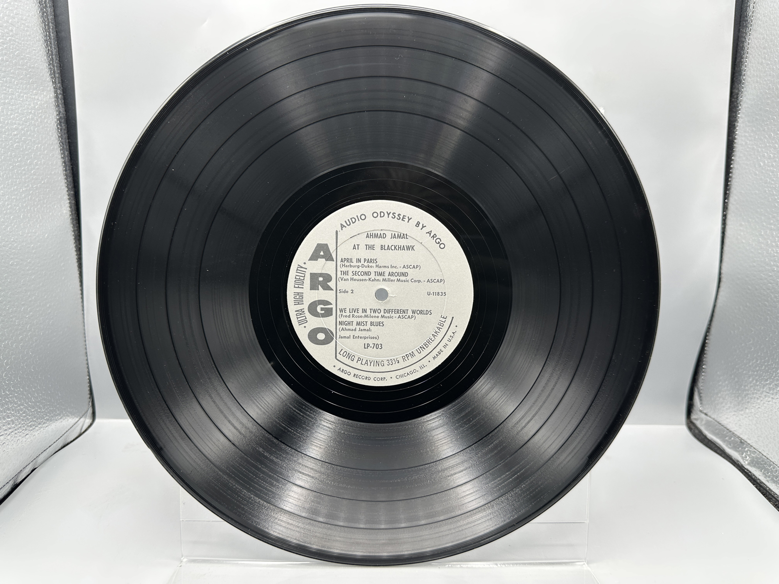 Ahmad Jamal : At The Blackhawk (1962), Argo label, promo hole in cover