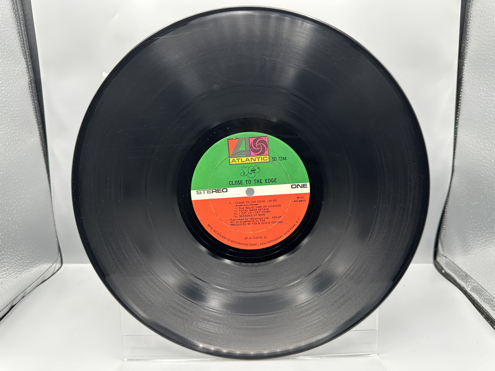 1972 Atlantic Records Yes Close to the Edge Vinyl Album - SD 7244