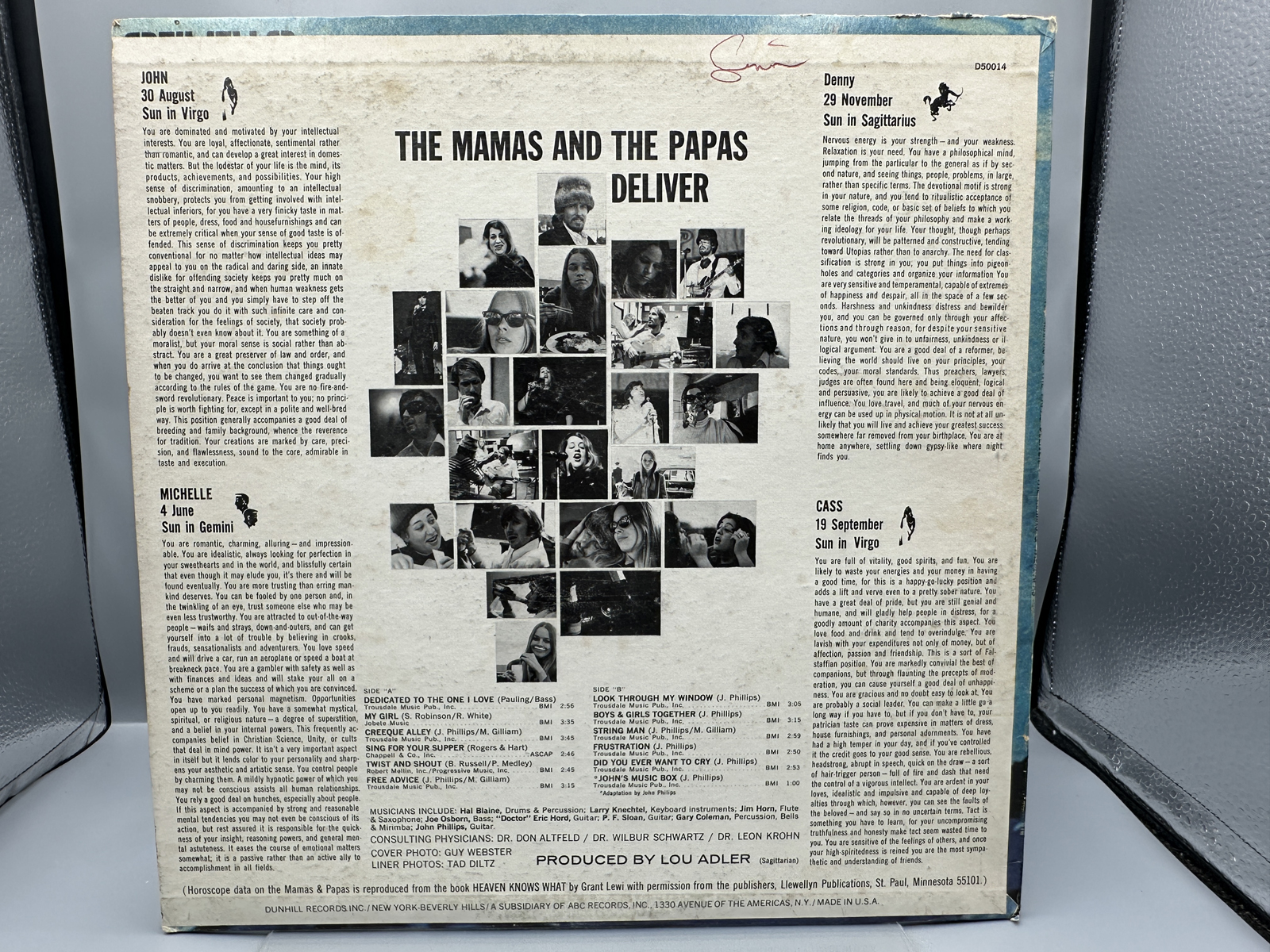 1967 Dunhill Records The Mamas And The Papas Deliver Vinyl Album - D50014
