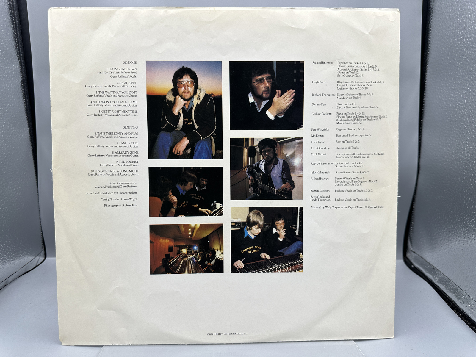 1979 United Artists Records Gerry Rafferty Night Owl Vinyl Album - UA-LA958-I