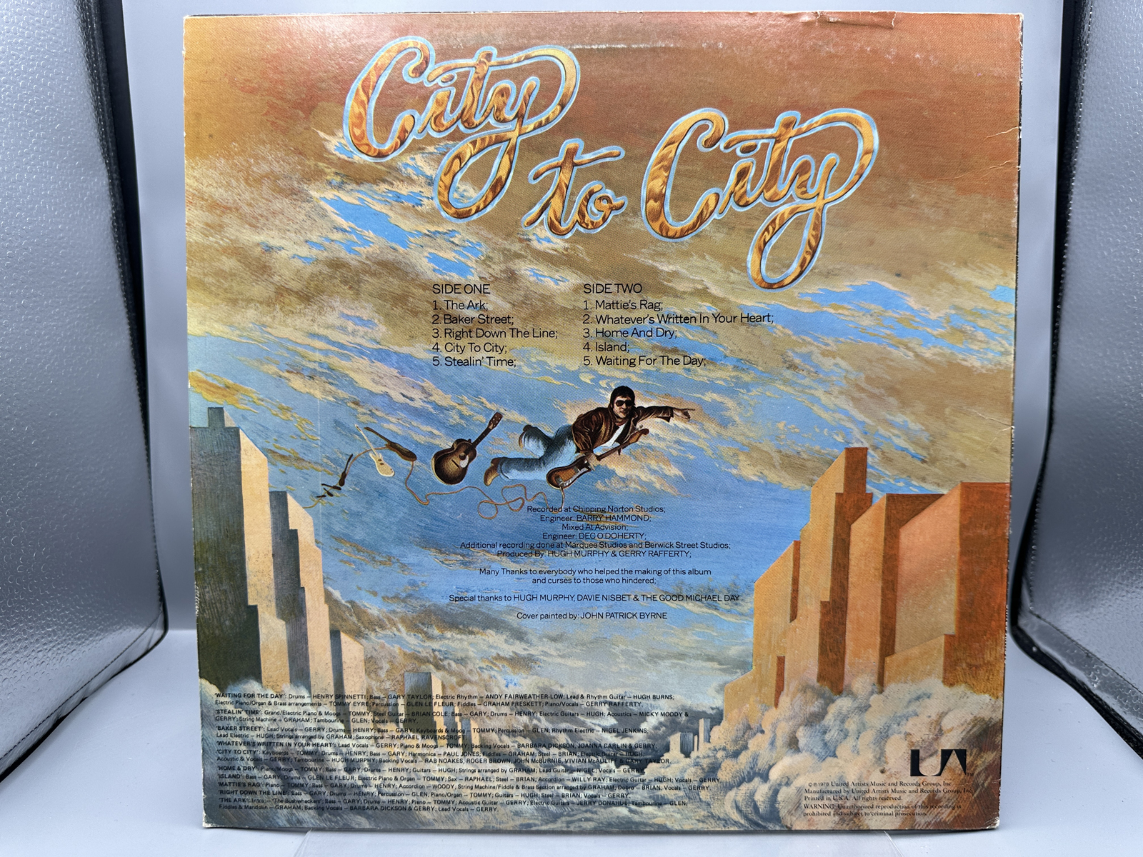 1978 United Artists Records Gerry Rafferty City to City Vinyl Album - UA-LA840-G