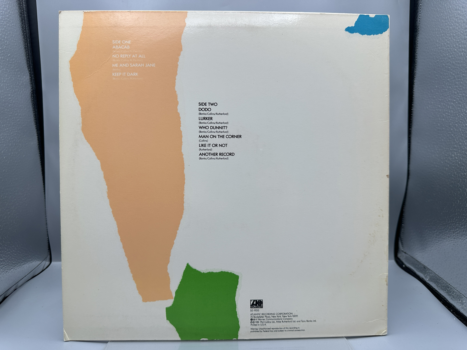1981 Atlantic Records Genesis Abacab Vinyl Album - SD 19313