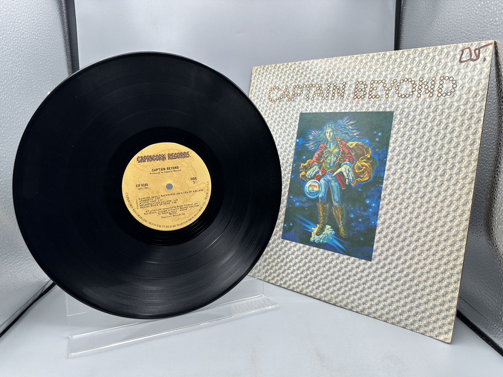 Captain Beyond: Self-titled (1974), previous owner initials on cover