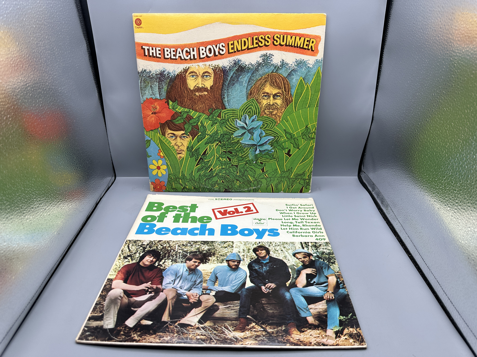 The Beach Boys (2 LP Lot): Endless Summer (1974), gatefold, 2 LPs; and Best Of The Beach Boys Volume 2 (1972), reissue