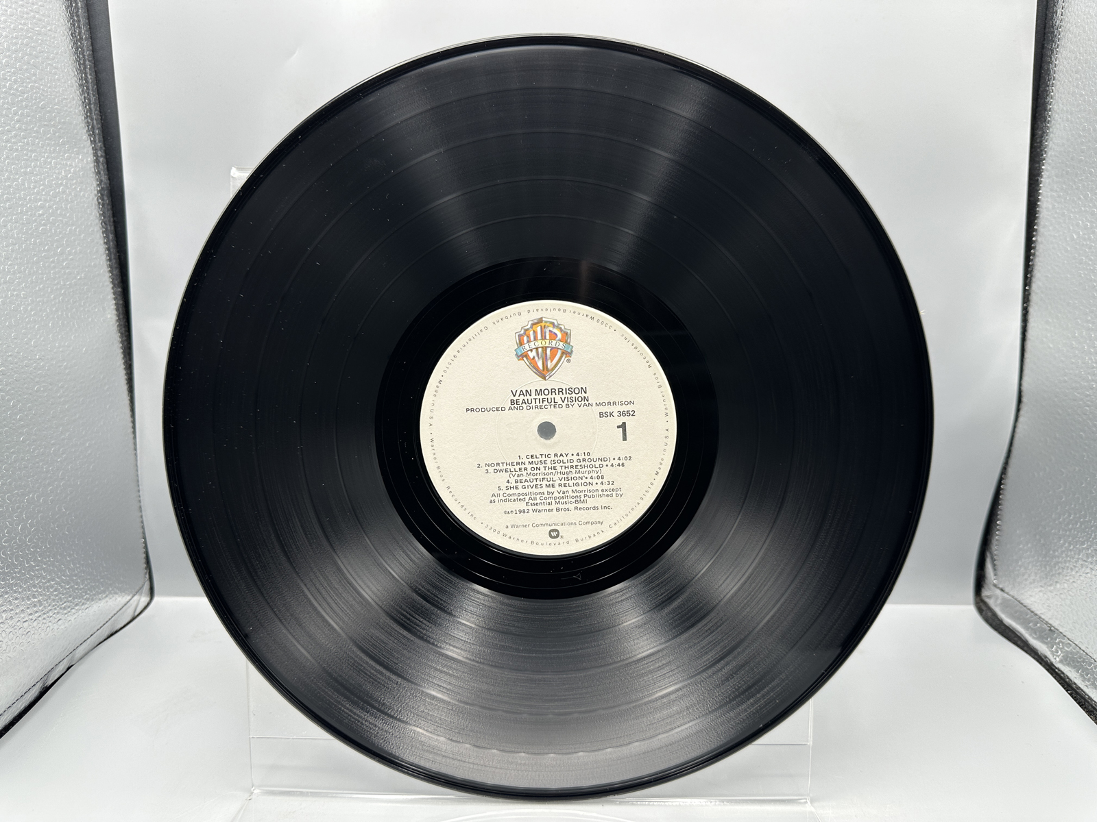 Van Morrison (2 LP Lot): A Period Of Transition (1977), promo hole in cover, in original shrinkwrap; and Beautiful Vision (1982)