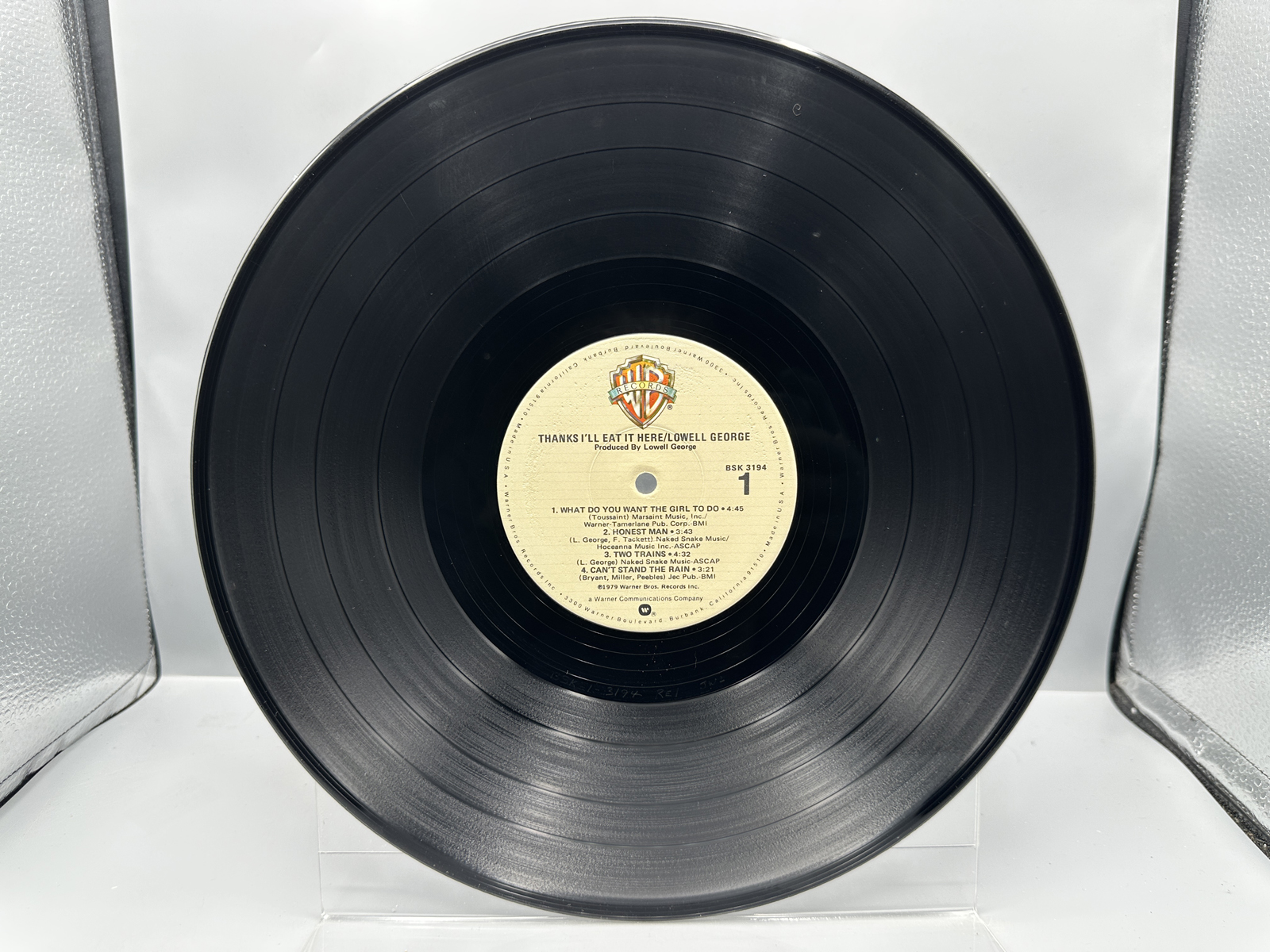 1979 Warner Bros. Records Lowell George Thanks I'll Eat It Here Vinyl Album - BSK 3194