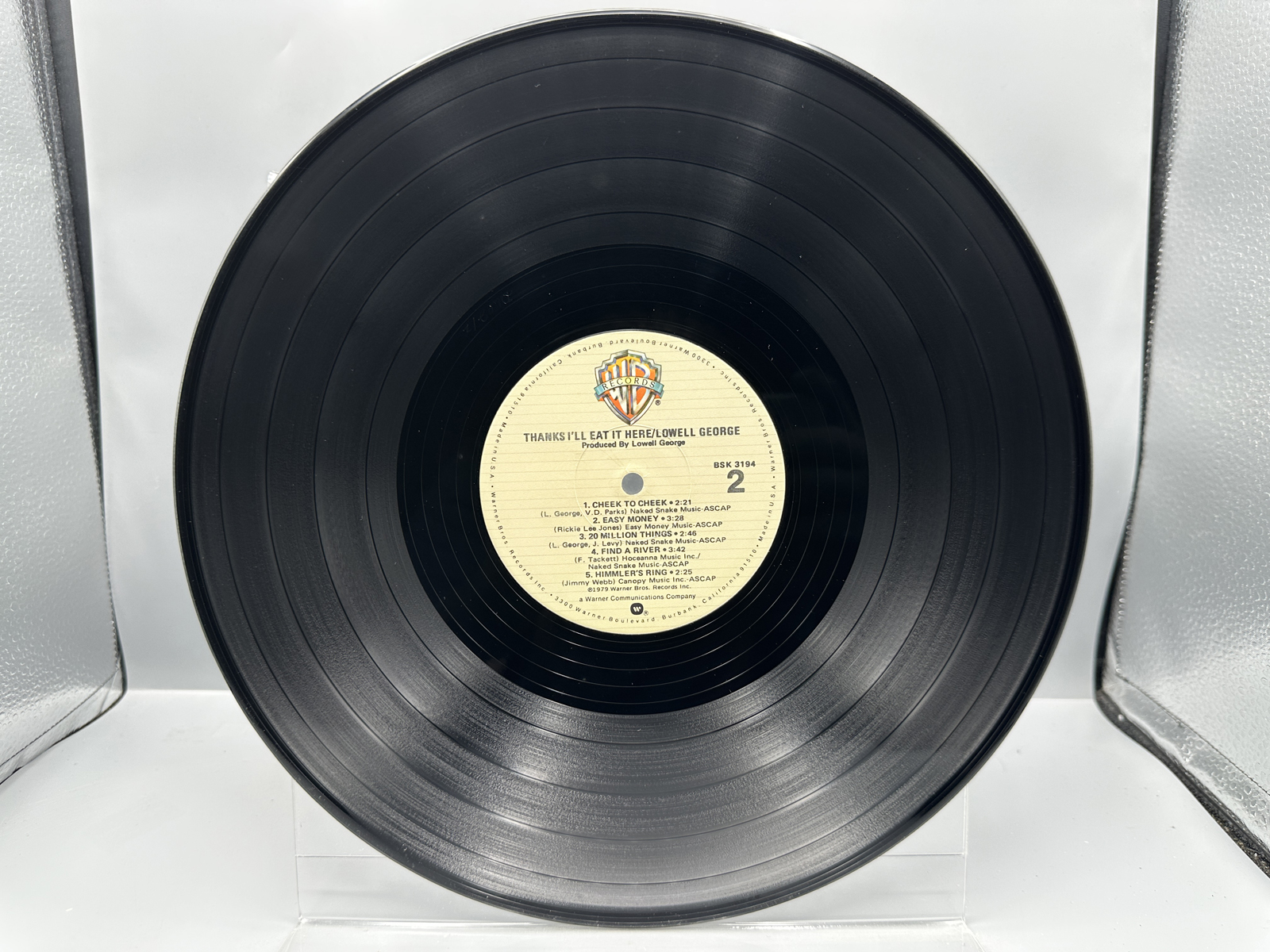 1979 Warner Bros. Records Lowell George Thanks I'll Eat It Here Vinyl Album - BSK 3194