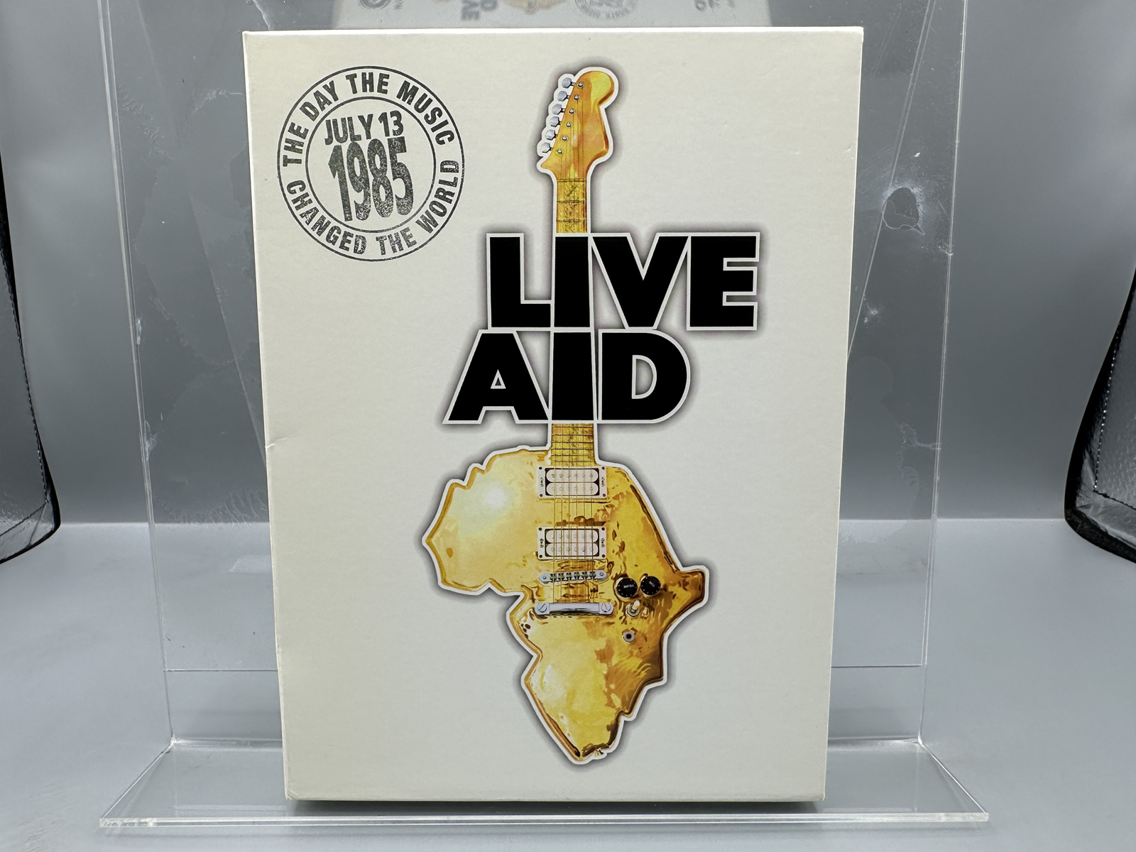 Live Aid: July 13, 1985 - The Day The Music Changed The World (2004), 4 DVD Box Set (DVD-Video, NTSC). Billed as One Concert - Two Continent