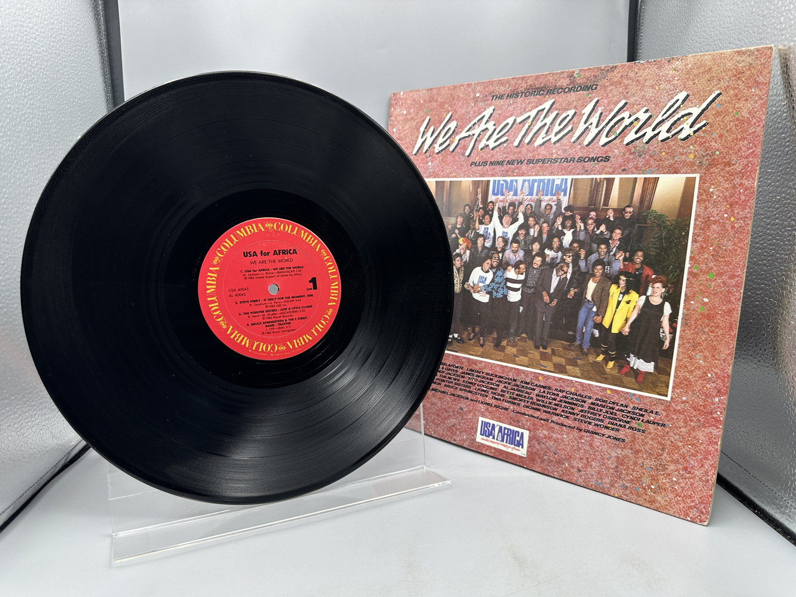 USA For Africa: We Are The World (1985), front cover varient, gatefold. Making of this historic recording is basis of 2024 Netflix documenta