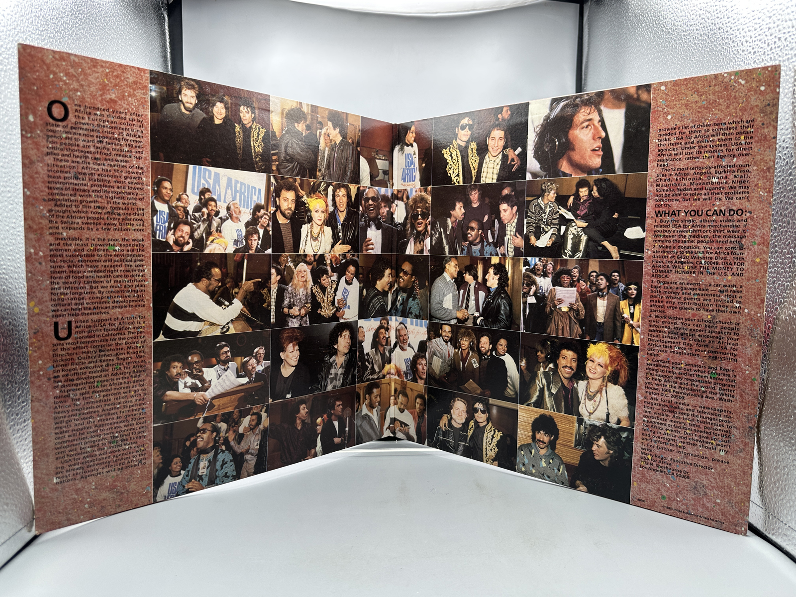 USA For Africa: We Are The World (1985), front cover varient, gatefold. Making of this historic recording is basis of 2024 Netflix documenta