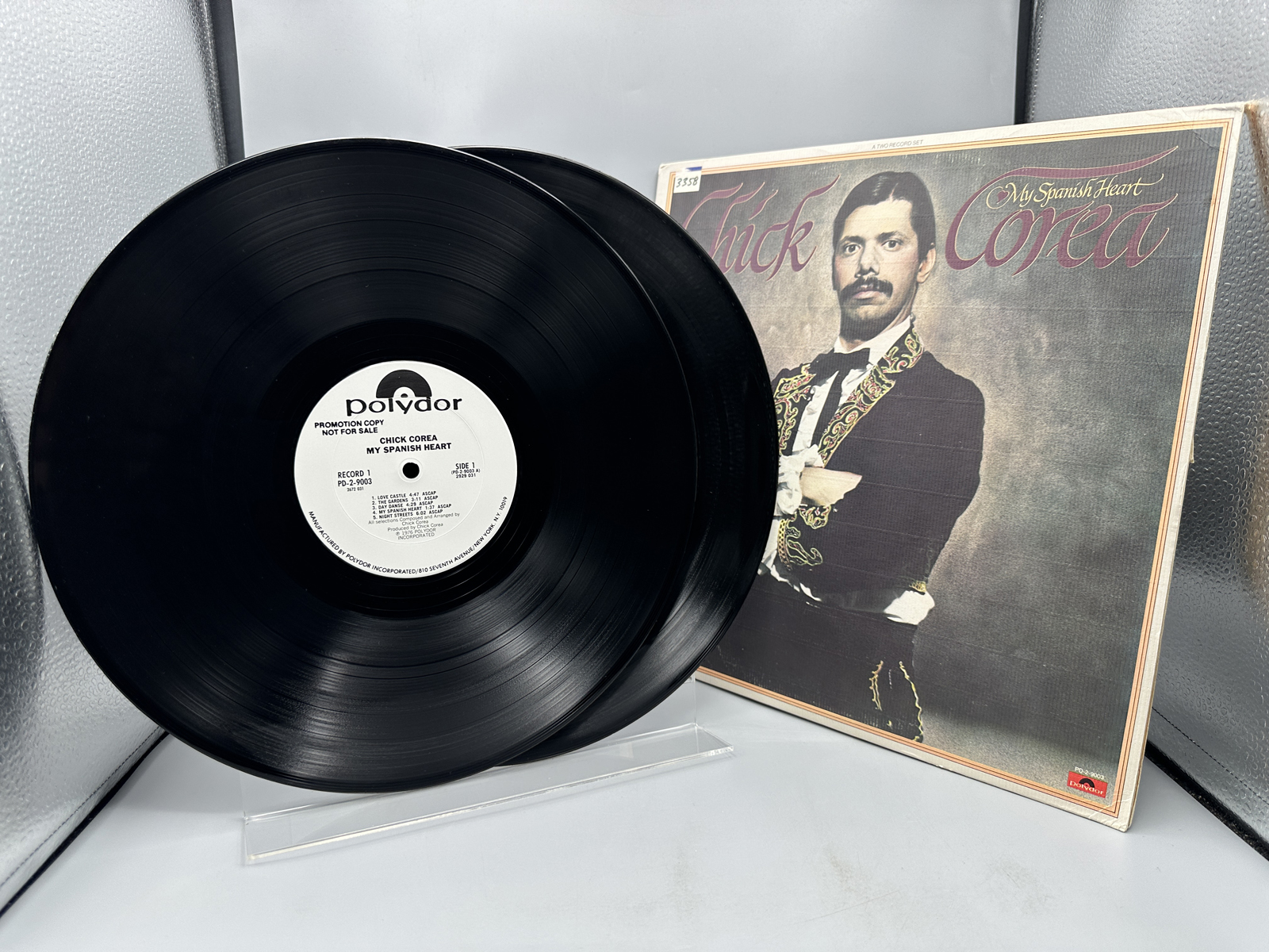 Chick Correa: My Spanish Heart (1976), gatefold, 2 LPs, promo stamp on back cover, previous owner sticker on front cover