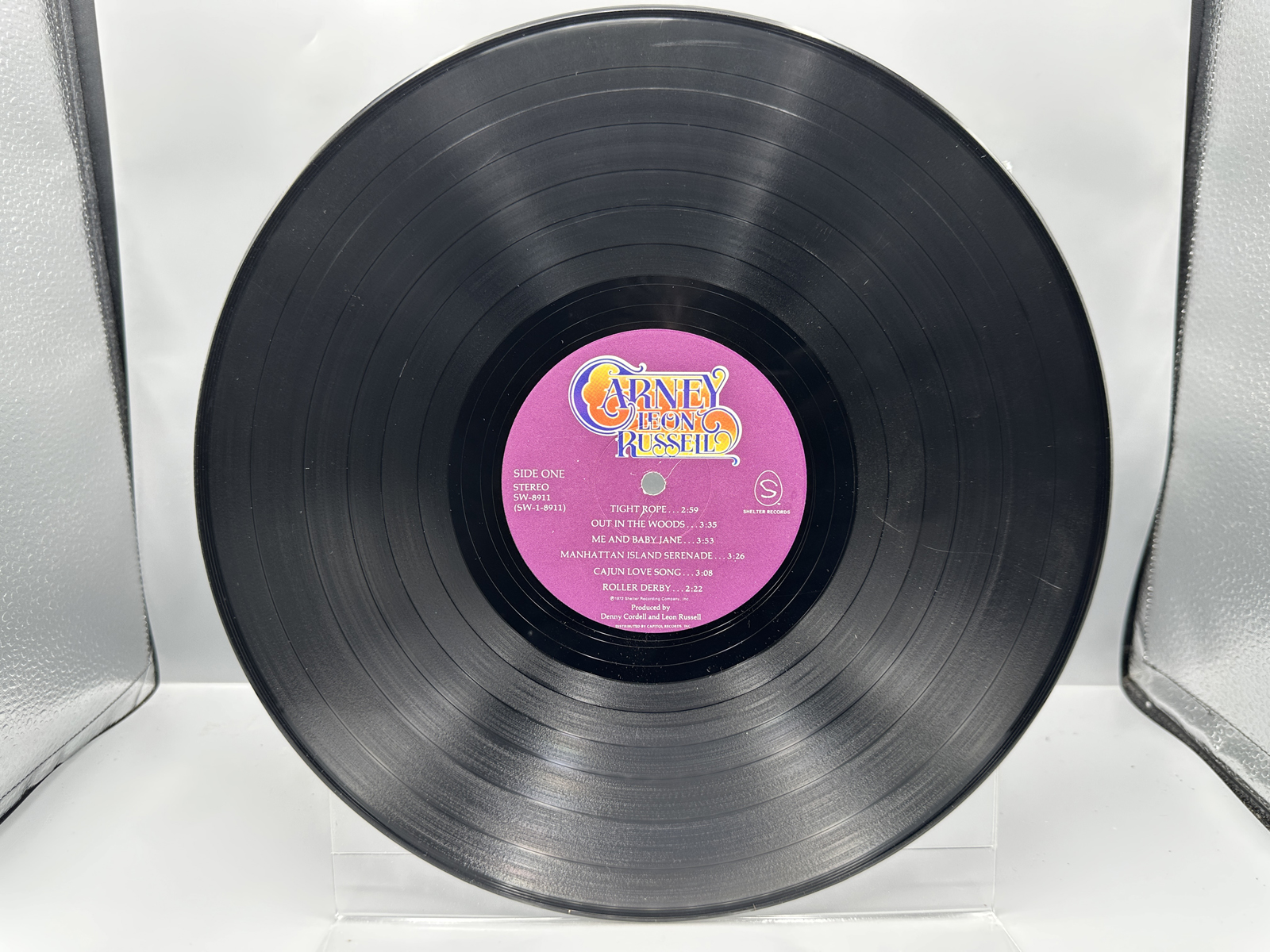 1972 Shelter Records Leon Russell Carney Vinyl Album - SW-8911