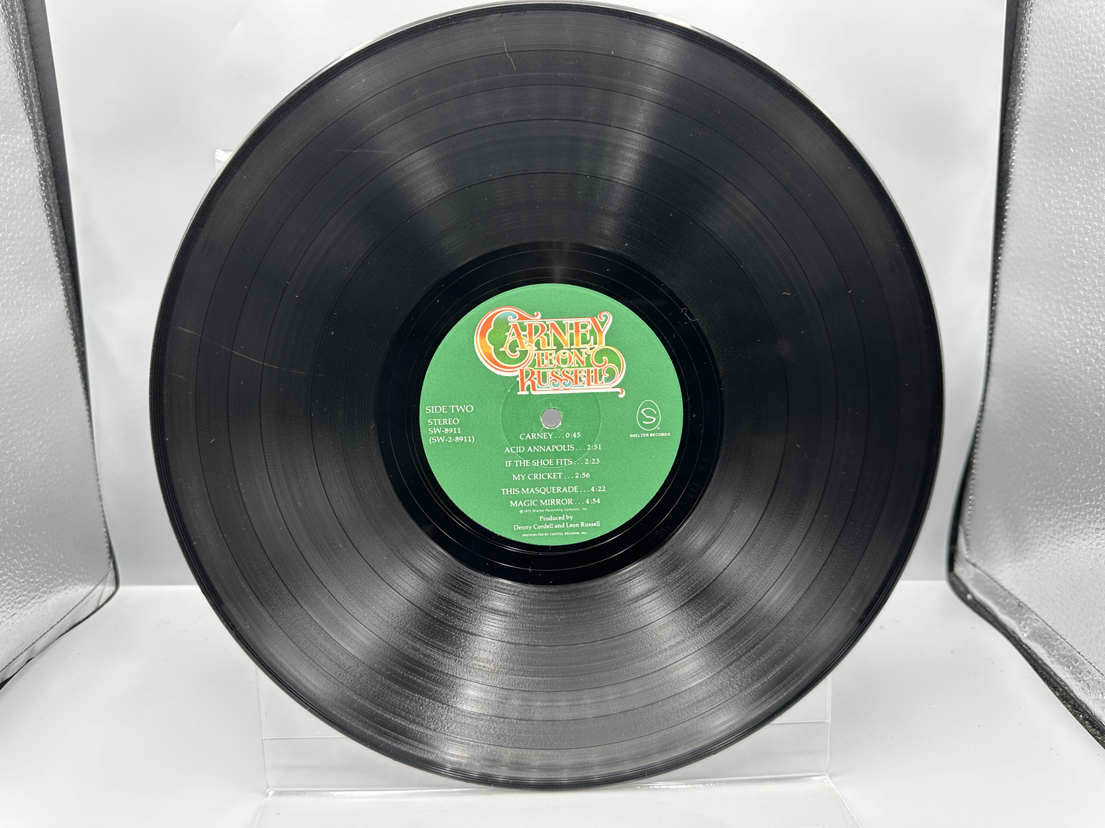 1972 Shelter Records Leon Russell Carney Vinyl Album - SW-8911