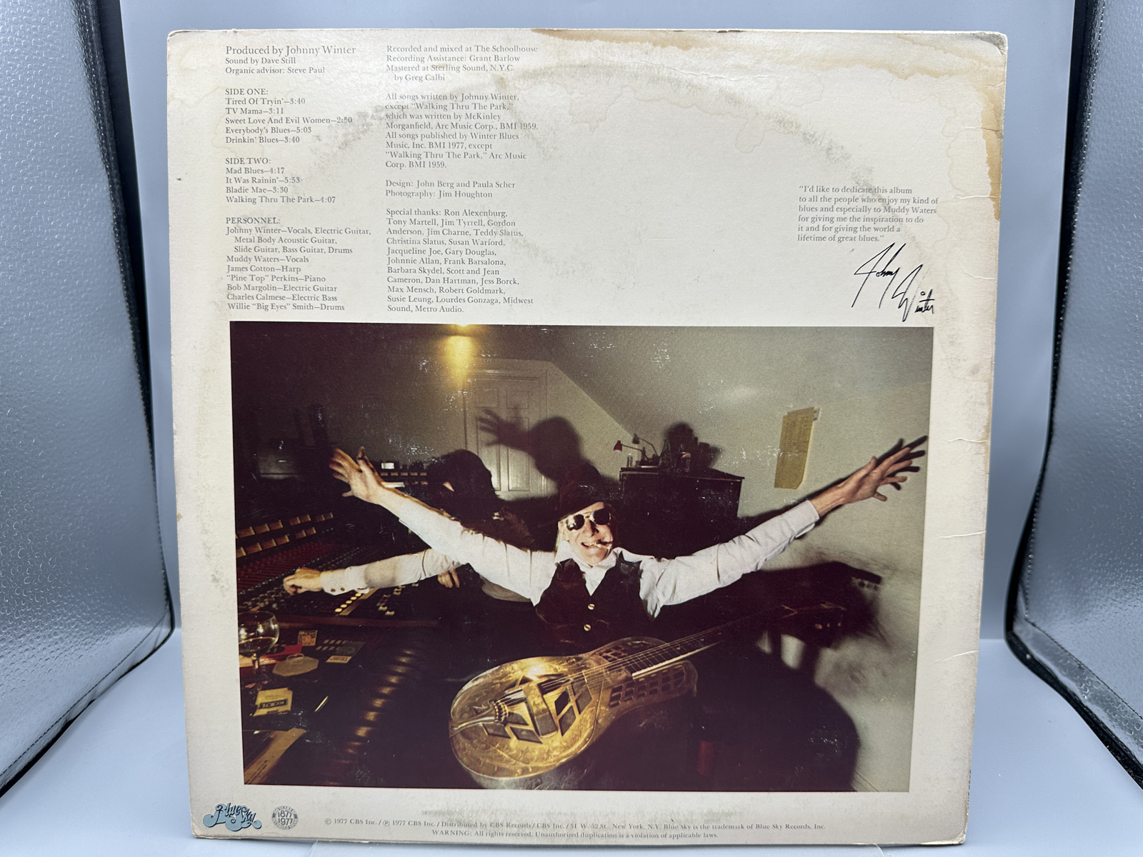 1977 Blue Sky Records Johnny Winter Nothin' But The Blues Vinyl Album - PZ 34813
