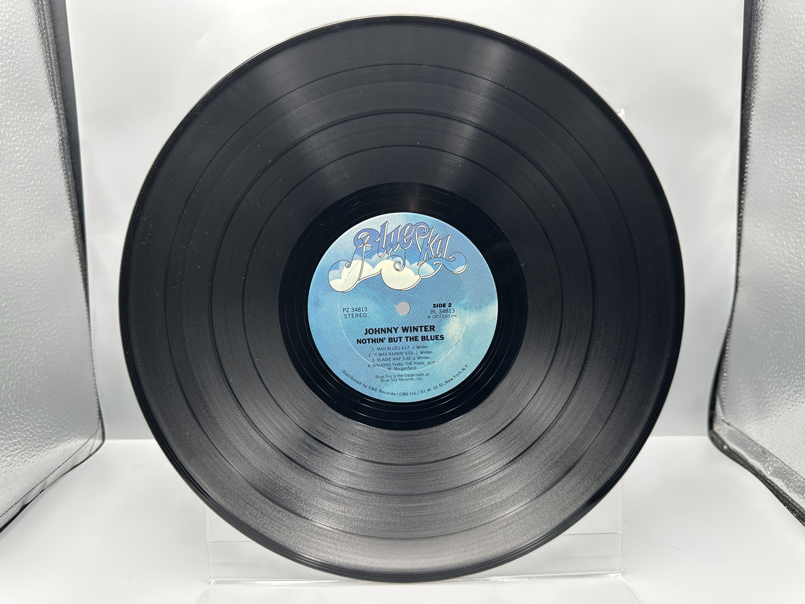1977 Blue Sky Records Johnny Winter Nothin' But The Blues Vinyl Album - PZ 34813