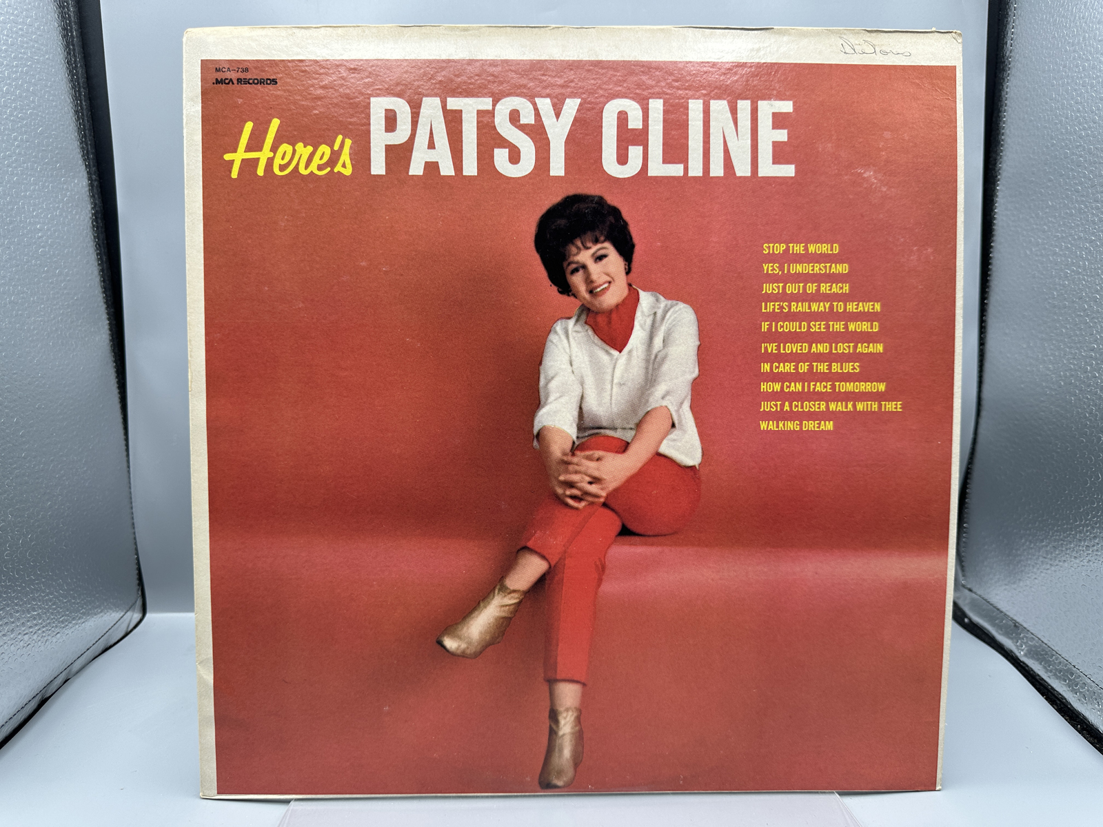 1980 MCA Records Patsy Cline Here's Patsy Cline Reissue Vinyl Album - MCA-738