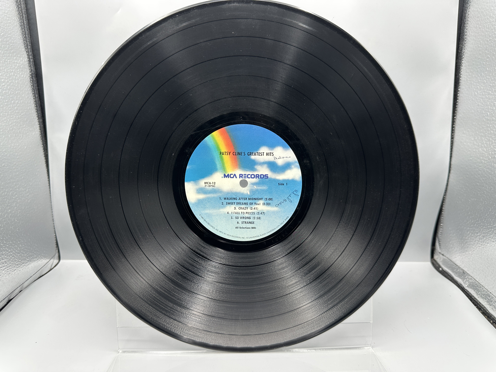 1980 MCA Records Patsy Cline Greatest Hits Reissue Vinyl Album - MCA-12