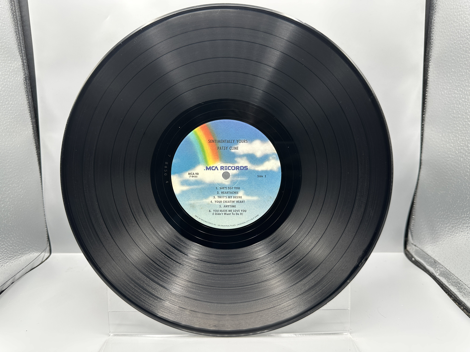 1980 MCA Records Patsy Cline Sentimentally Yours Reissue Vinyl Album - MCA-90