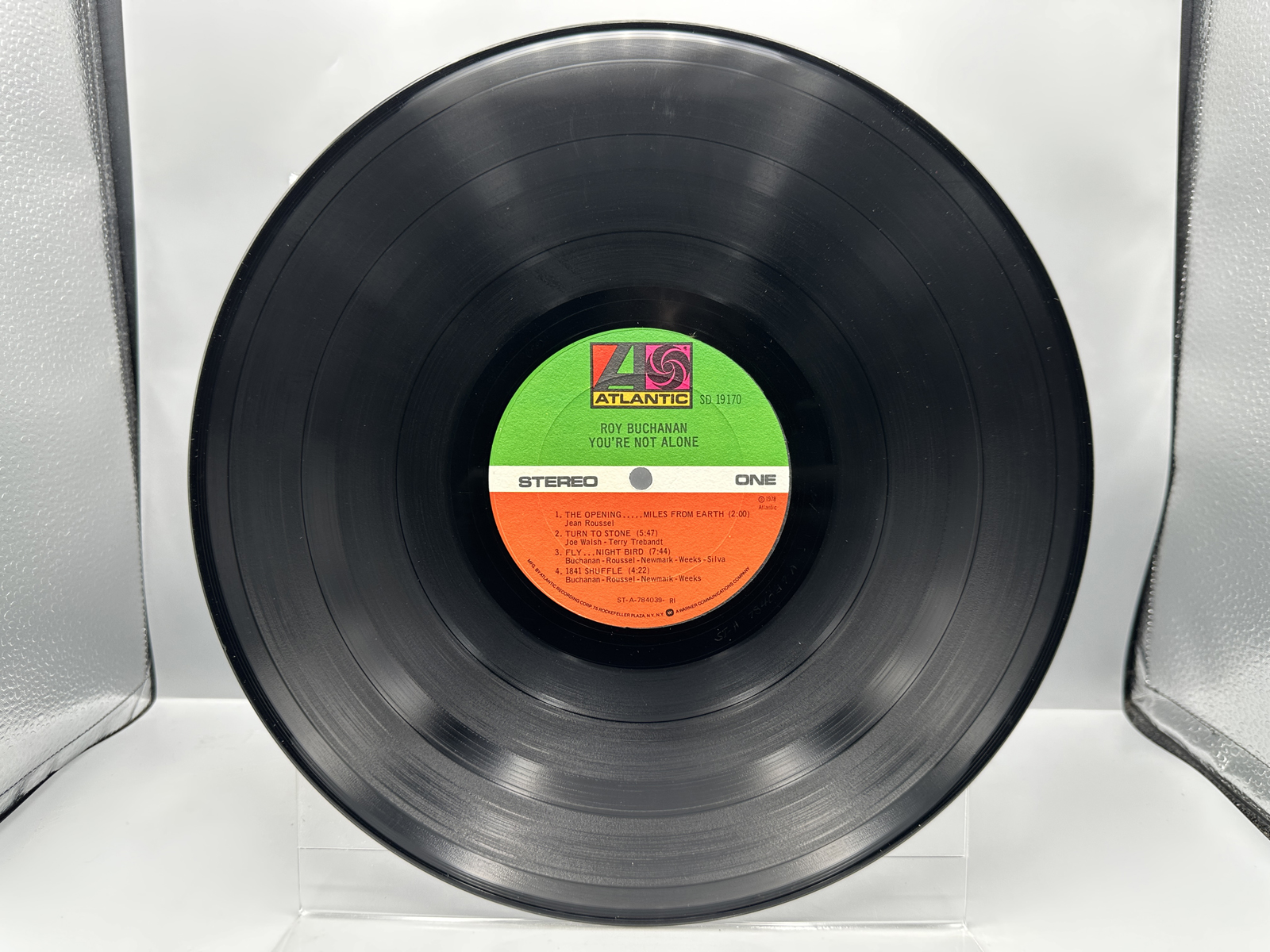 Roy Buchanan (2 LP Lot): You're Not Alone (1978); and When A Guitar Plays The Blues (1985), promo-cut cover corner