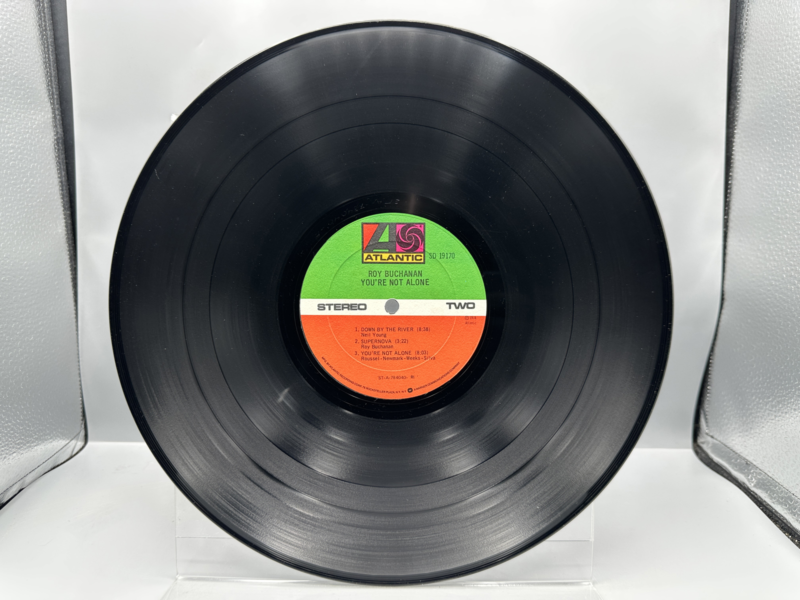 Roy Buchanan (2 LP Lot): You're Not Alone (1978); and When A Guitar Plays The Blues (1985), promo-cut cover corner