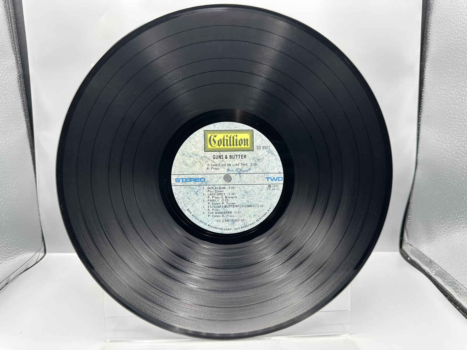 1972 Cotillion Records Guns & Butter Self Titled Promotional DJ Copy Vinyl Album - SD 9901