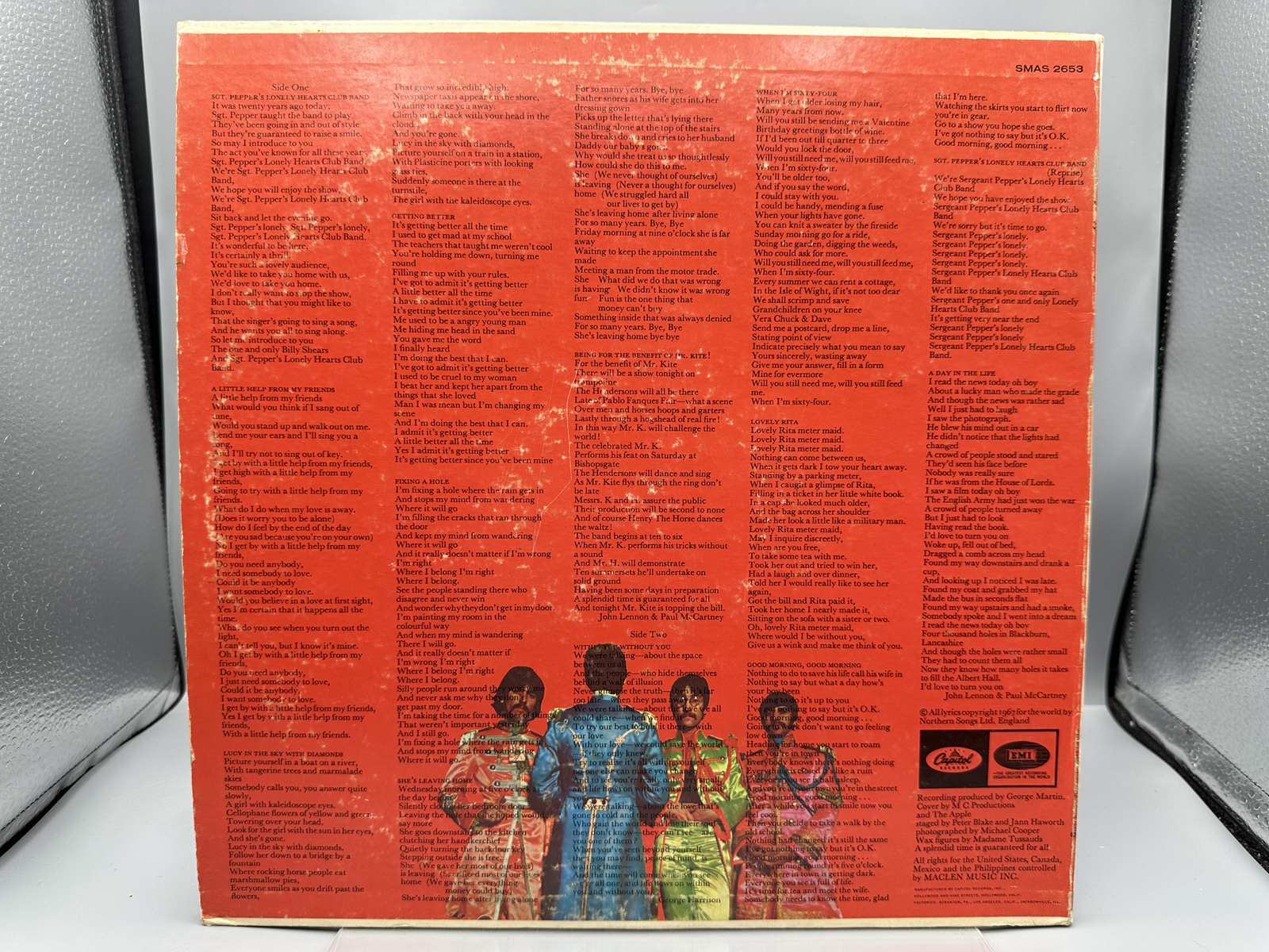 1970s Capitol Records The Beatles Sgt. Peppers Lonely Hearts Club Band Reissue Vinyl Album - SMAS-2653