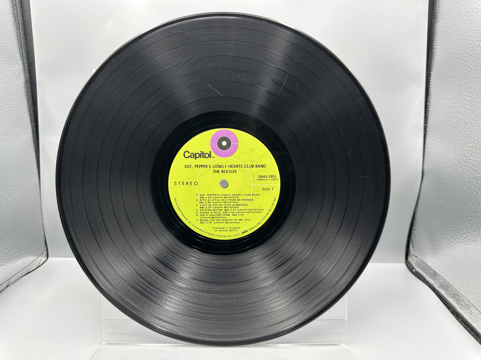 1970s Capitol Records The Beatles Sgt. Peppers Lonely Hearts Club Band Reissue Vinyl Album - SMAS-2653