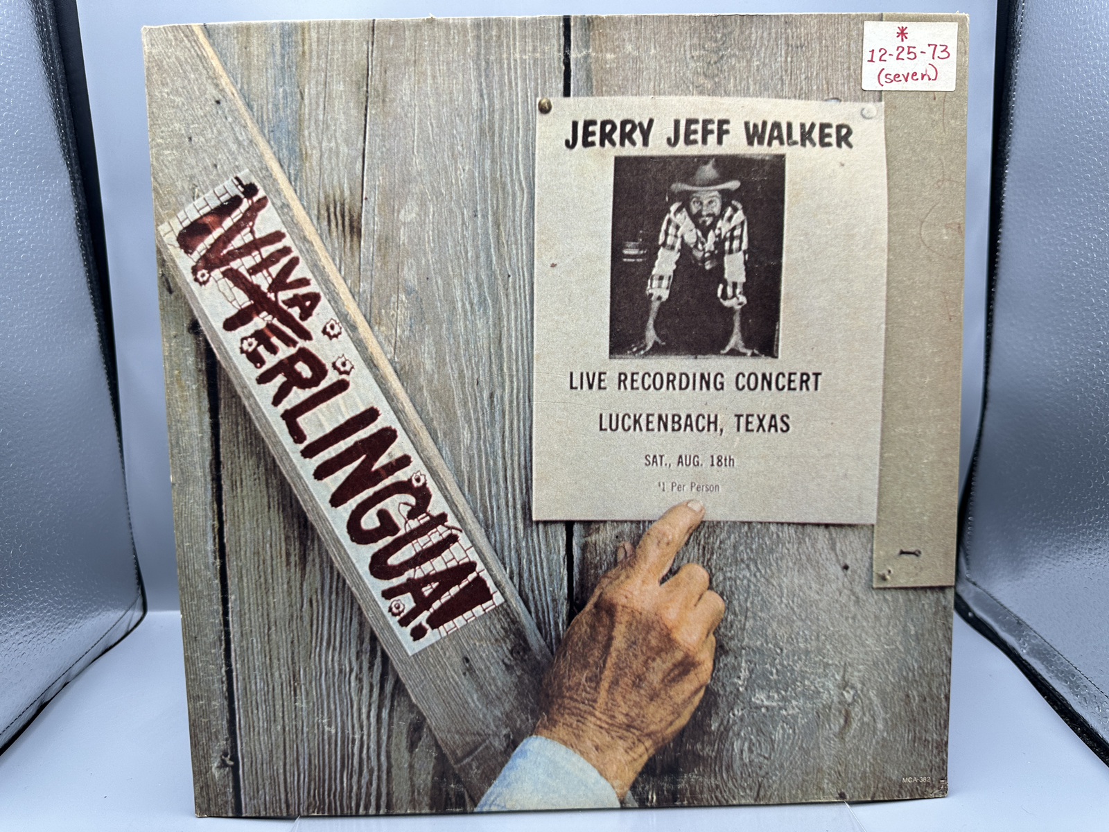 1973 MCA Records Jerry Jeff Walker Viva Terlingua Vinyl Album W/ Insert - MCA 382