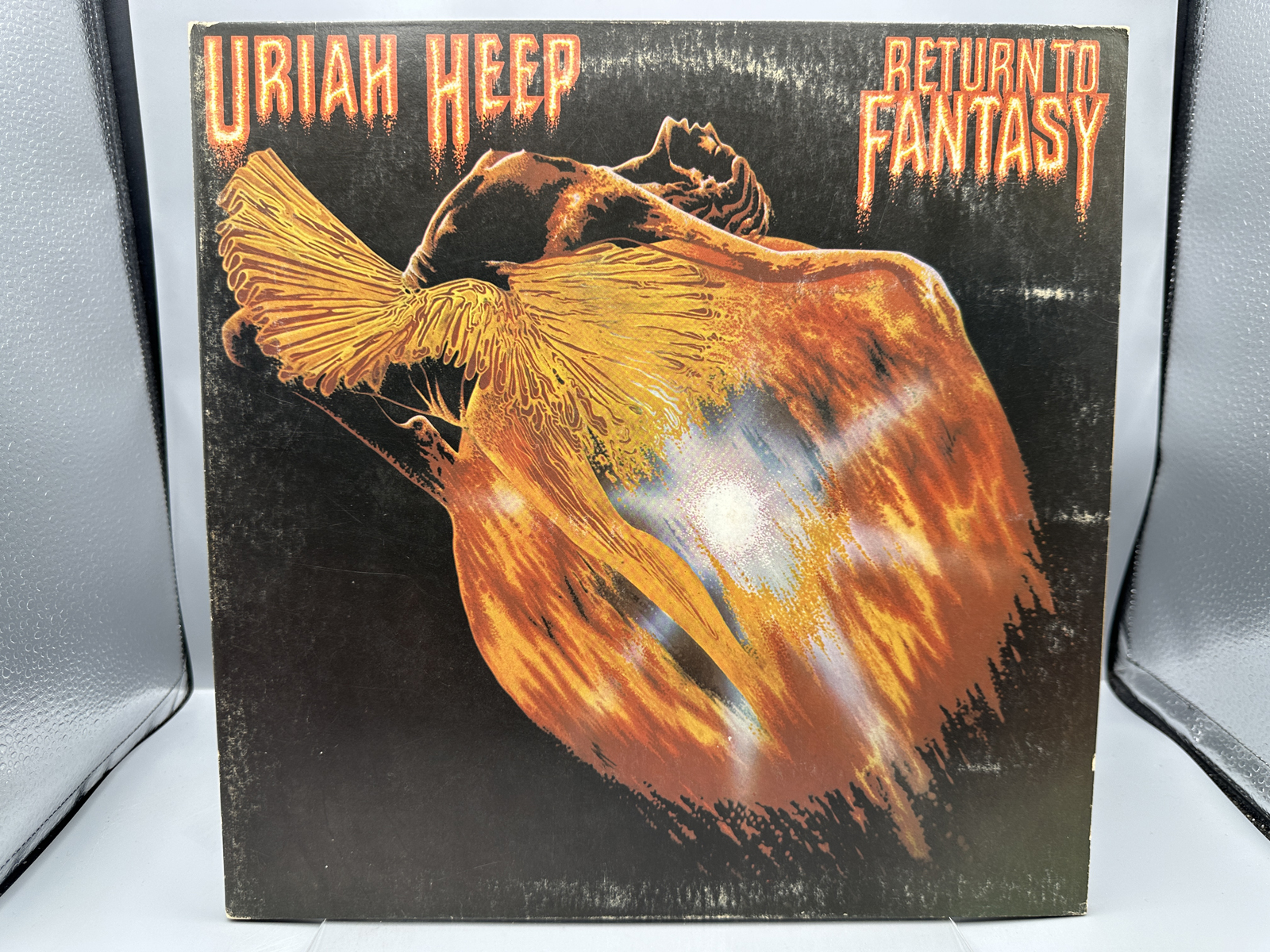 Uriah Heep: Return To Fantasy (1975), gatefold, cover shows ring wear