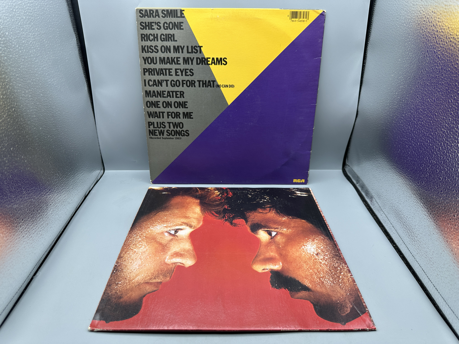 Daryl Hall & John Oates (2 LP Lot): Rock 'N Soul Part 1 (1983), includes calendar poster; and H2O (1982)