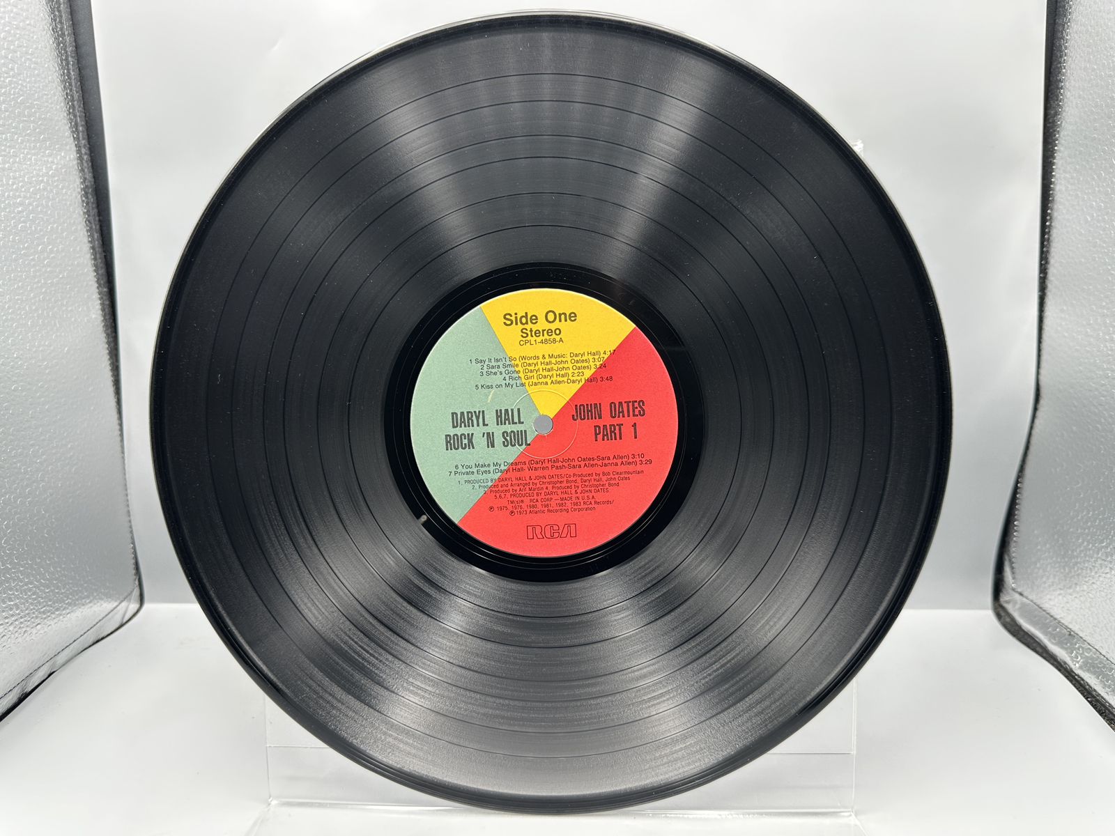 Daryl Hall & John Oates (2 LP Lot): Rock 'N Soul Part 1 (1983), includes calendar poster; and H2O (1982)