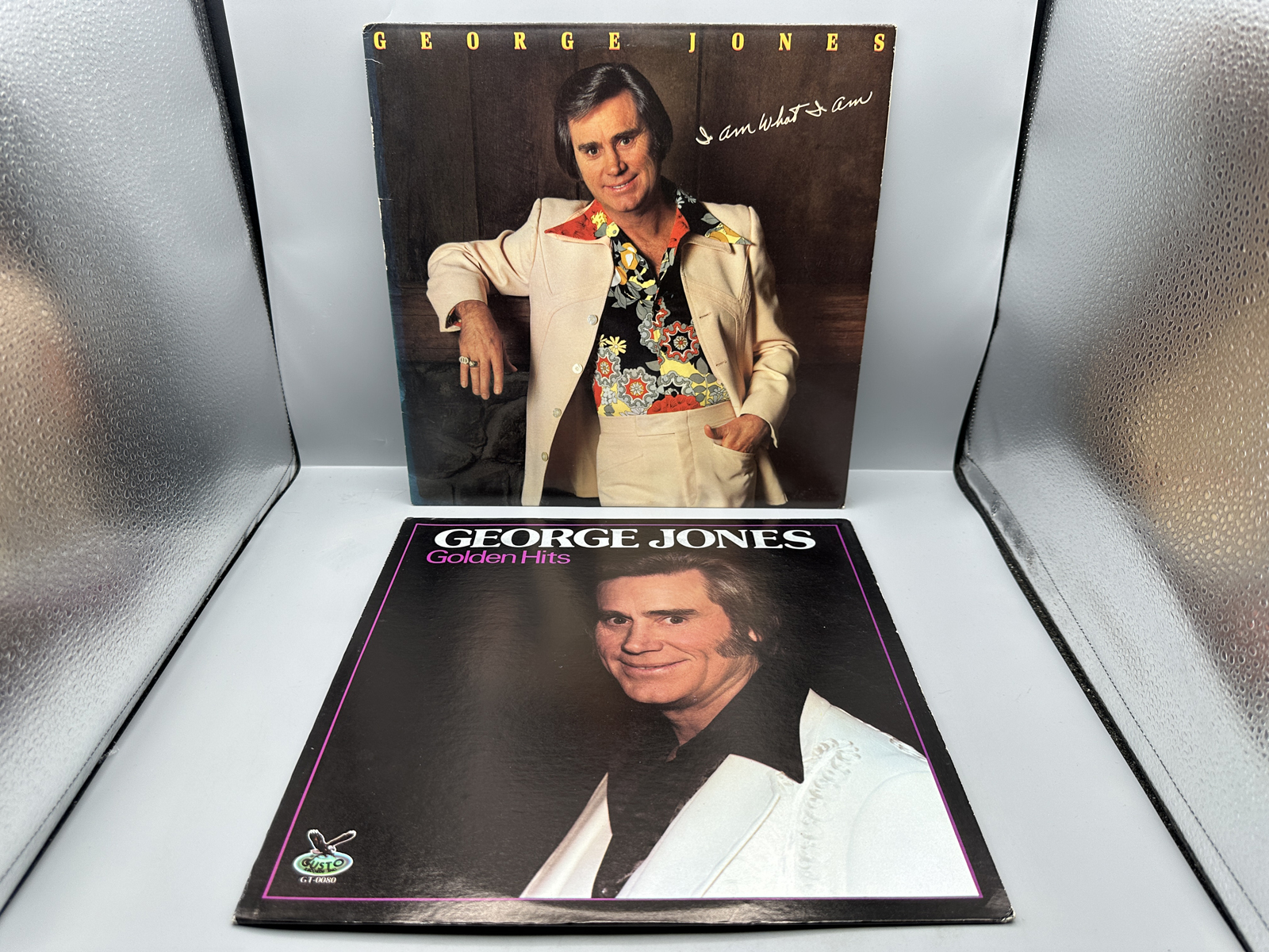 George Jones (2 LP Lot): I Am What I Am (1980); and Golden Hits (1981)