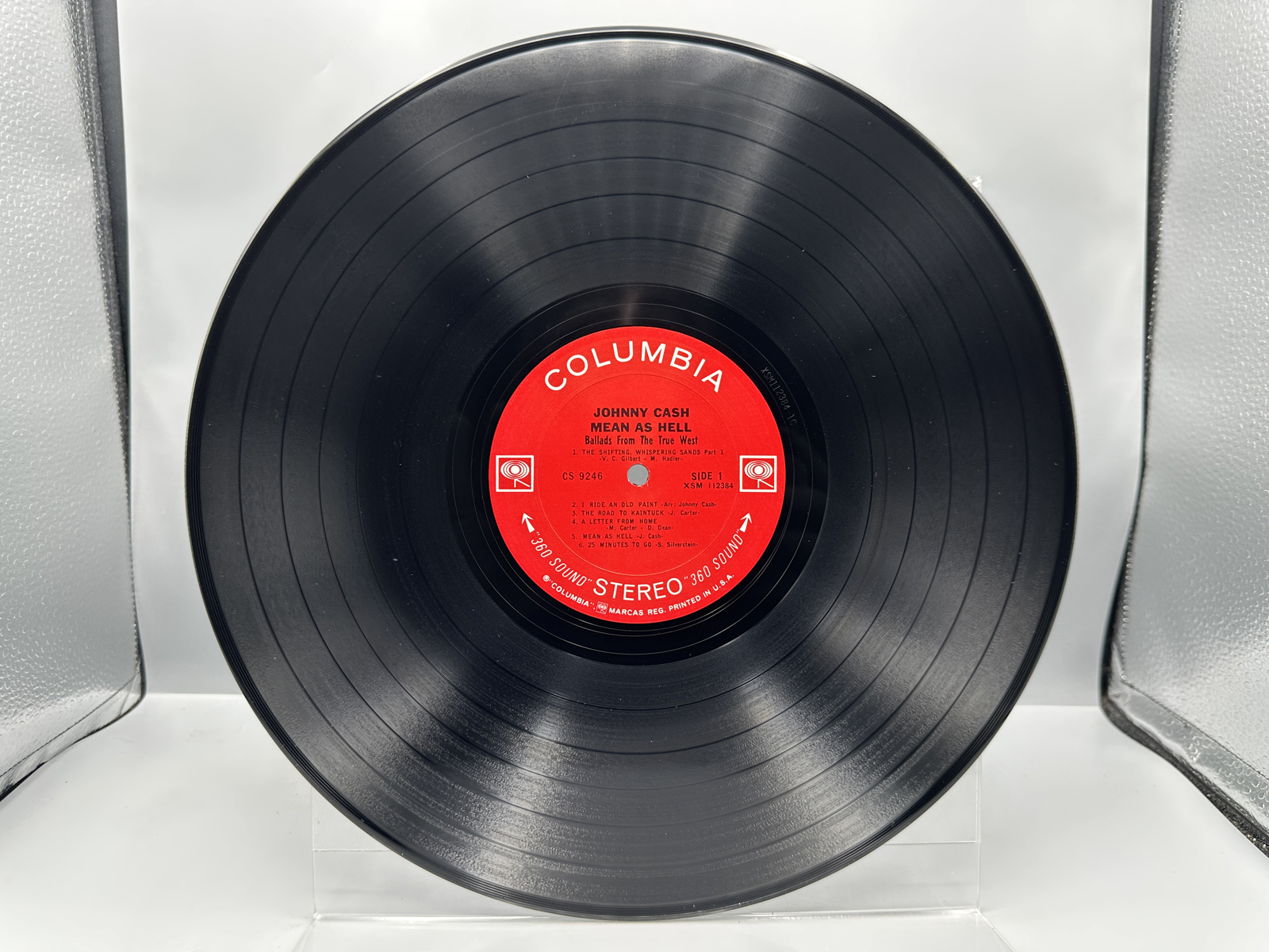 Johnny Cash (2 LP Lot): Mean As Hell (1966); and The Rough Cut King Of Country Music (1970), Sun label