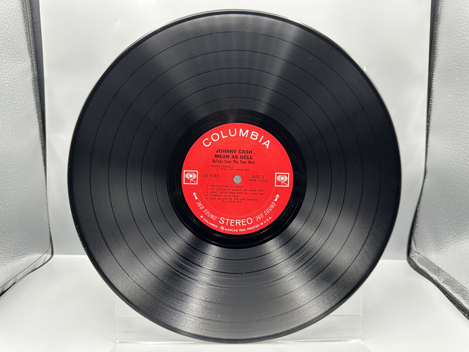 Johnny Cash (2 LP Lot): Mean As Hell (1966); and The Rough Cut King Of Country Music (1970), Sun label