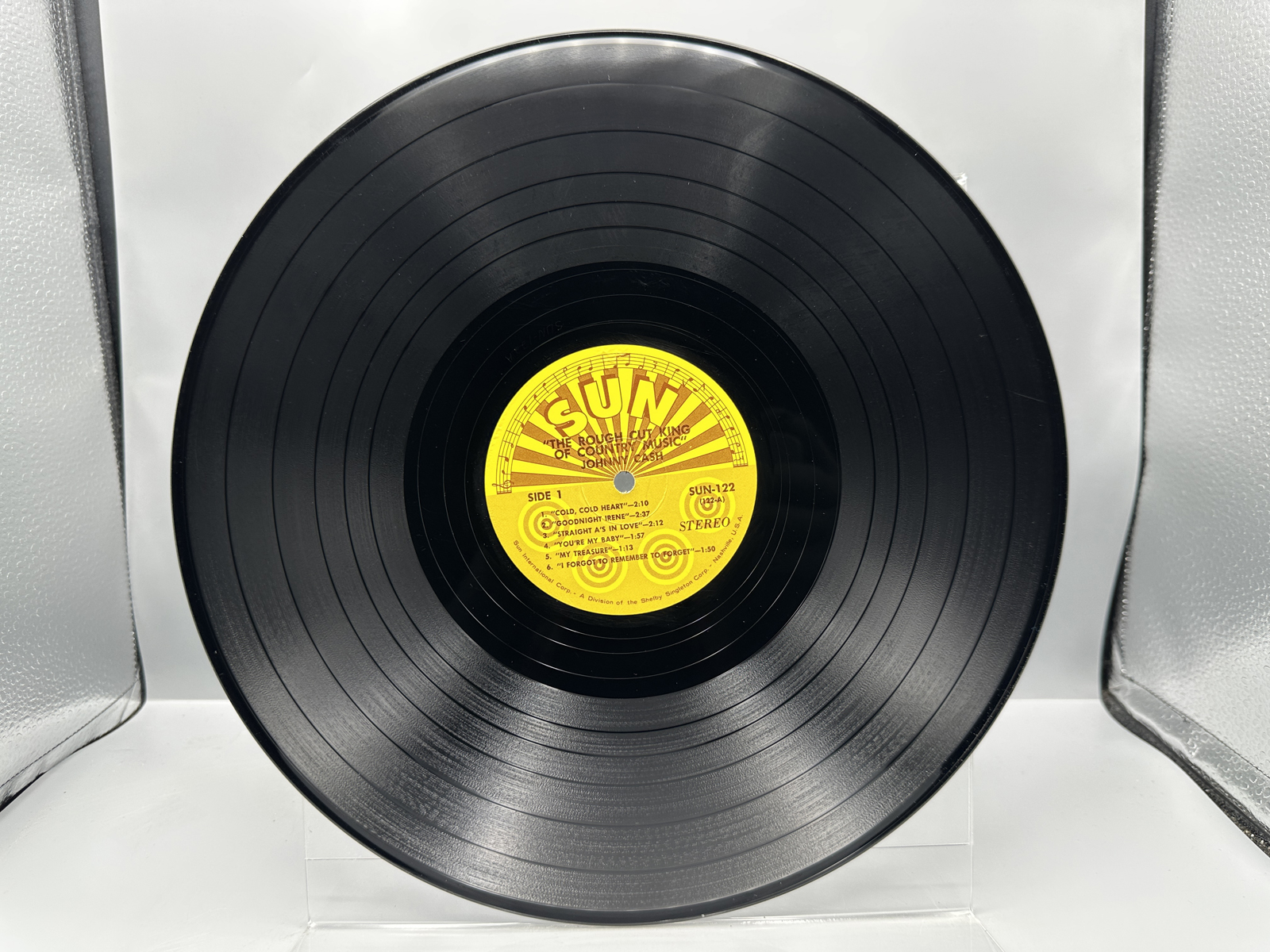 Johnny Cash (2 LP Lot): Mean As Hell (1966); and The Rough Cut King Of Country Music (1970), Sun label