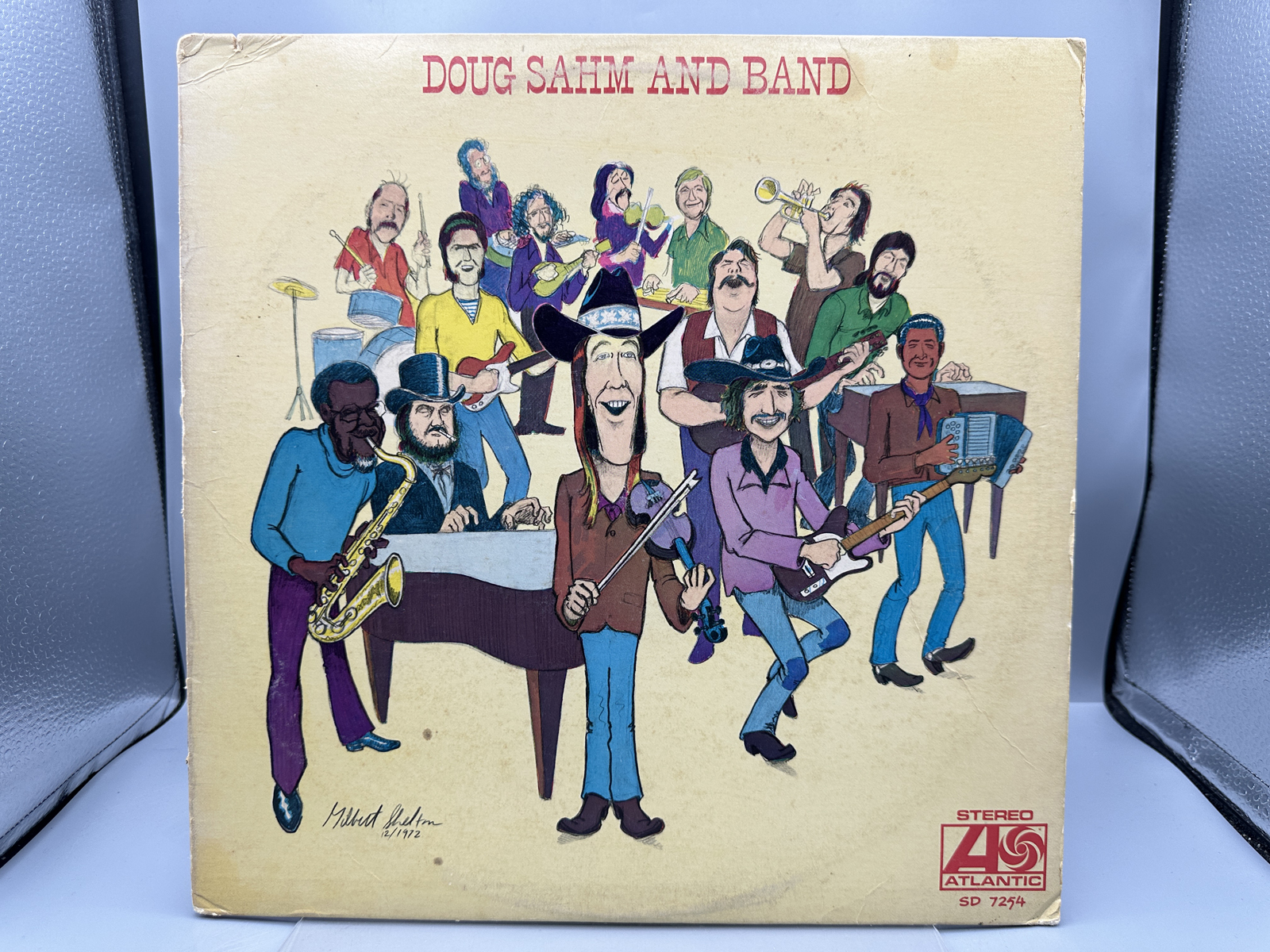 Doug Sahm and Band: Self-titled (1973), promo-notch in cover. Band members include Bob Dylan and Dr. John.