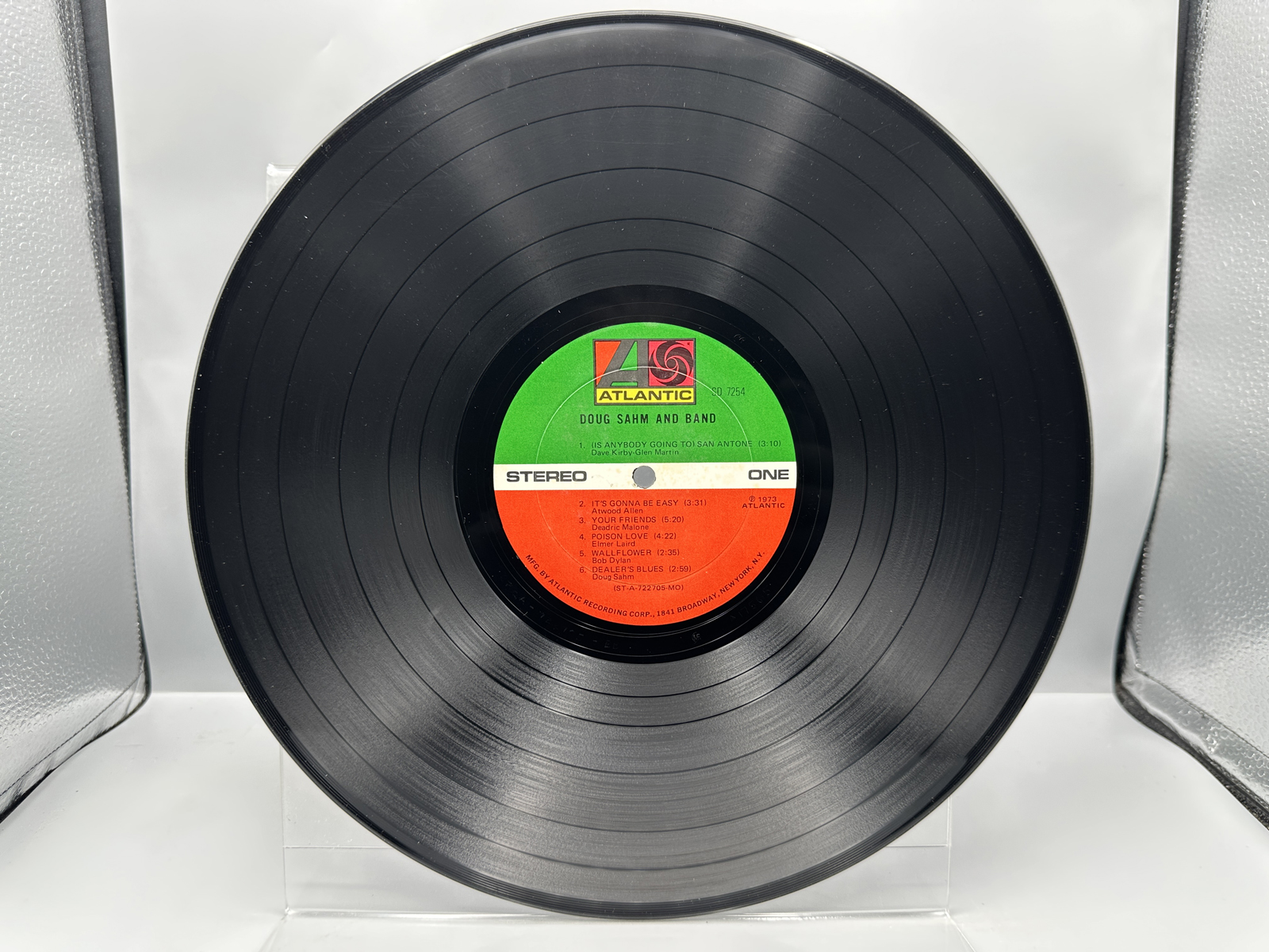 Doug Sahm and Band: Self-titled (1973), promo-notch in cover. Band members include Bob Dylan and Dr. John.