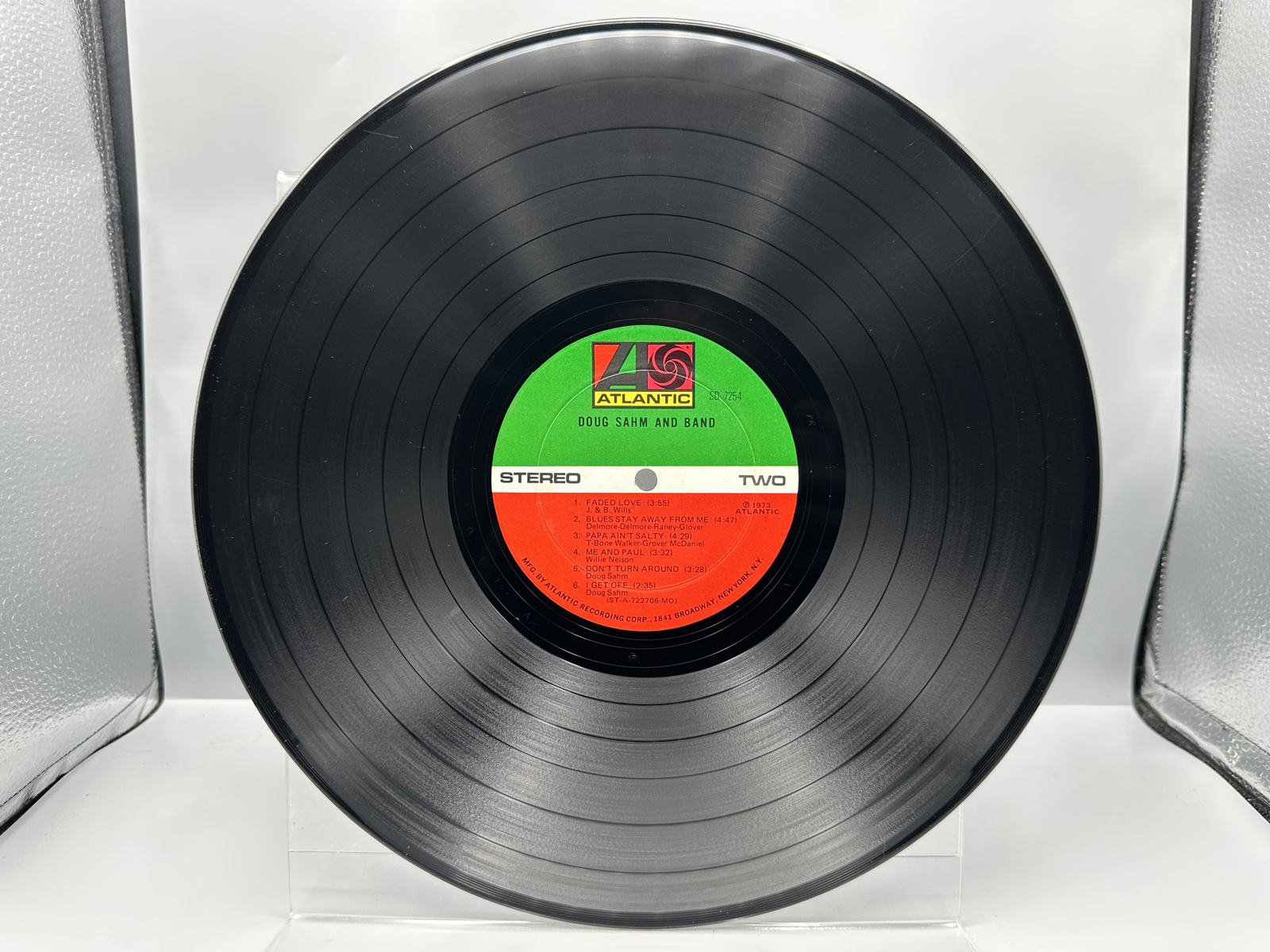 Doug Sahm and Band: Self-titled (1973), promo-notch in cover. Band members include Bob Dylan and Dr. John.