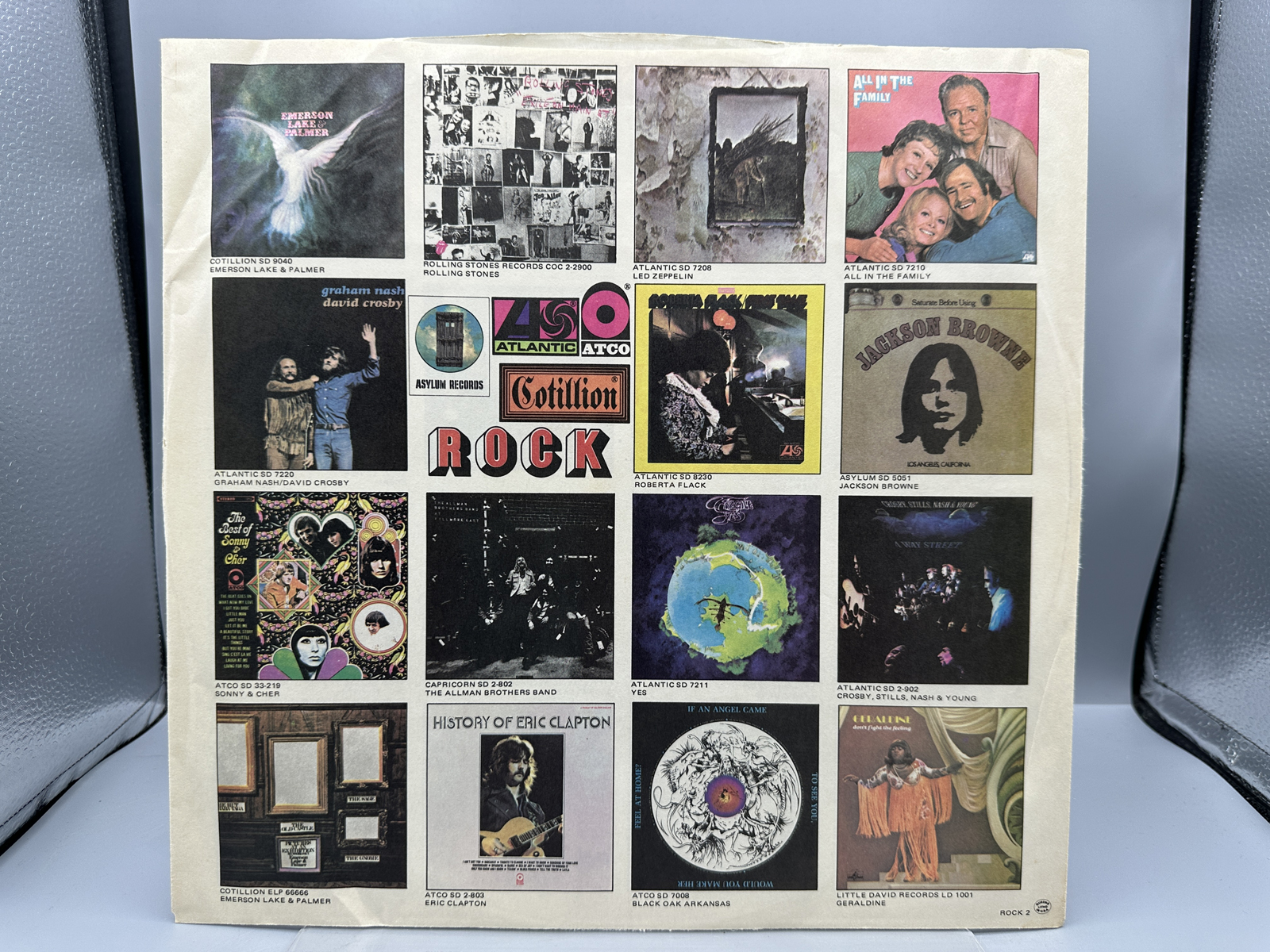 Doug Sahm and Band: Self-titled (1973), promo-notch in cover. Band members include Bob Dylan and Dr. John.