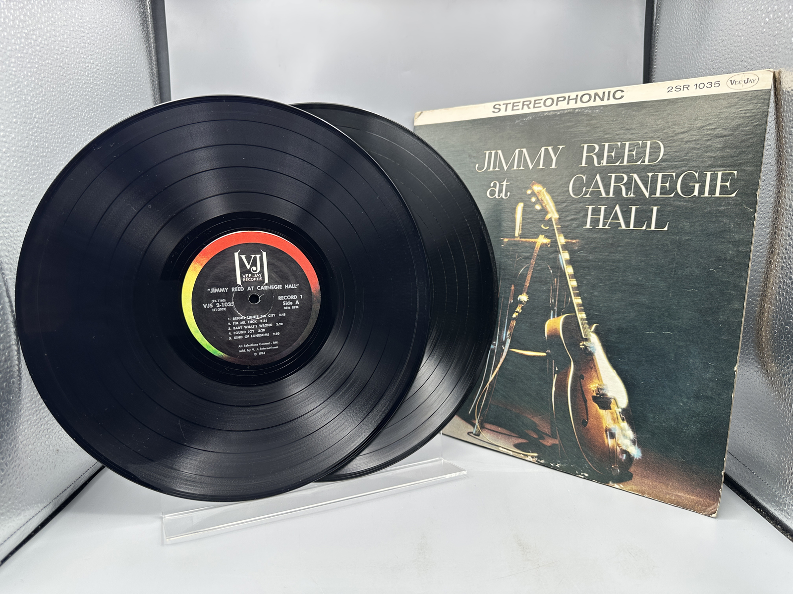 Jimmy Reed: Jimmy Reed At Carnegie Hall (unknown press date), gatefold, 2 LPs