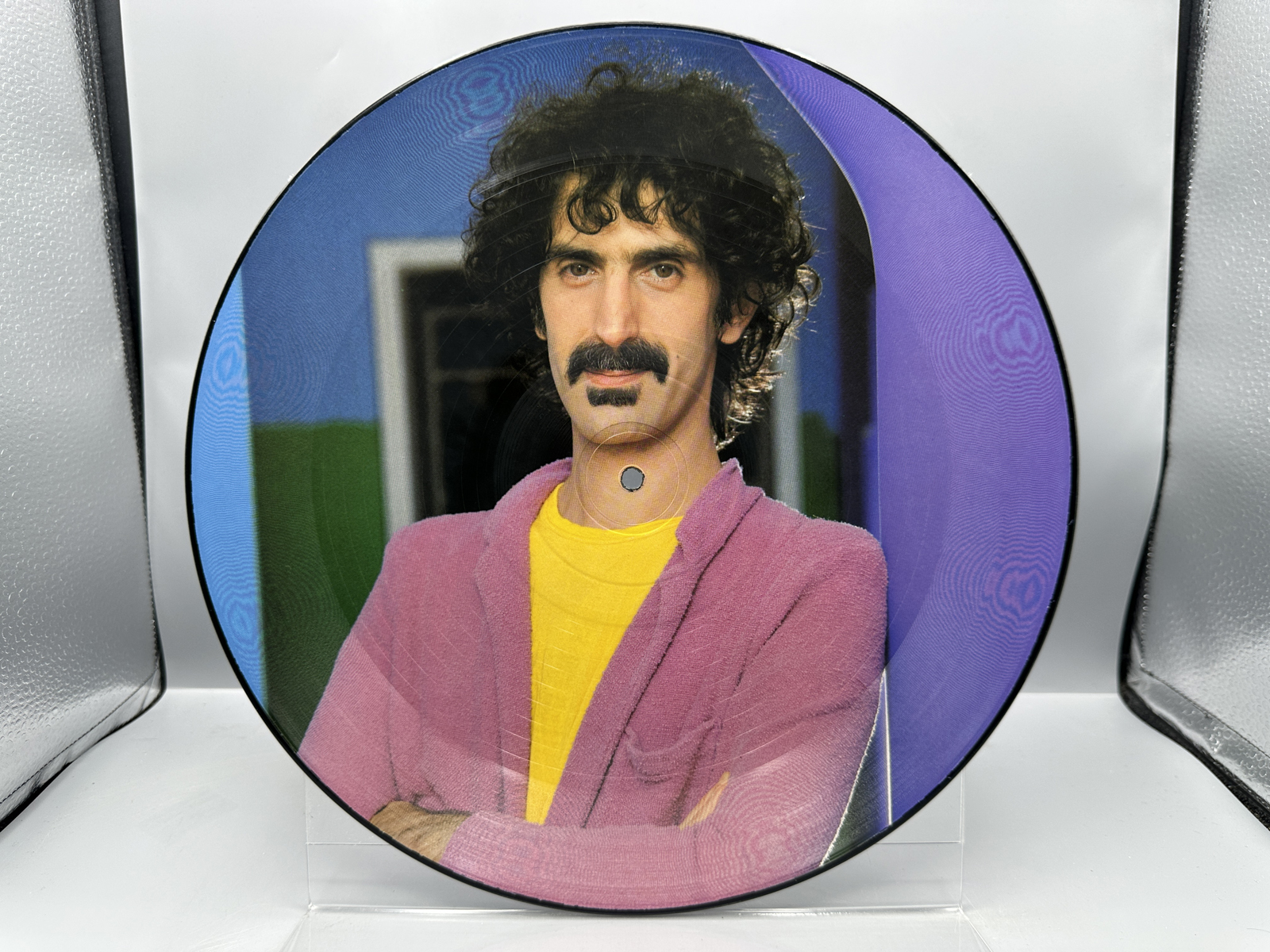 Frank Zappa - 12-inch 45 rpm Picture Disc: Goblin Girl/Pink Napkins (1981), in original clear polyvinyl envelope sleeve with hype sticker