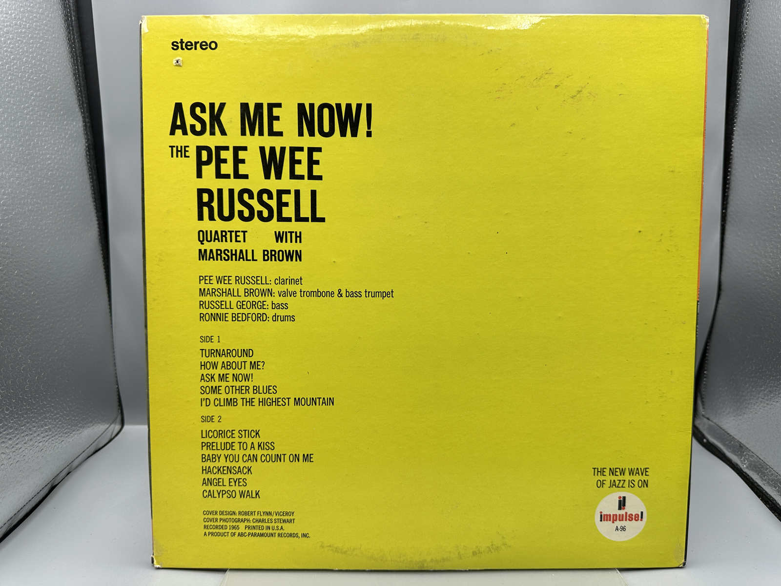 1966 Impulse Records The Pee Wee Russell Quartet With Marshall Brown Ask Me Now! Vinyl Album - AS-96