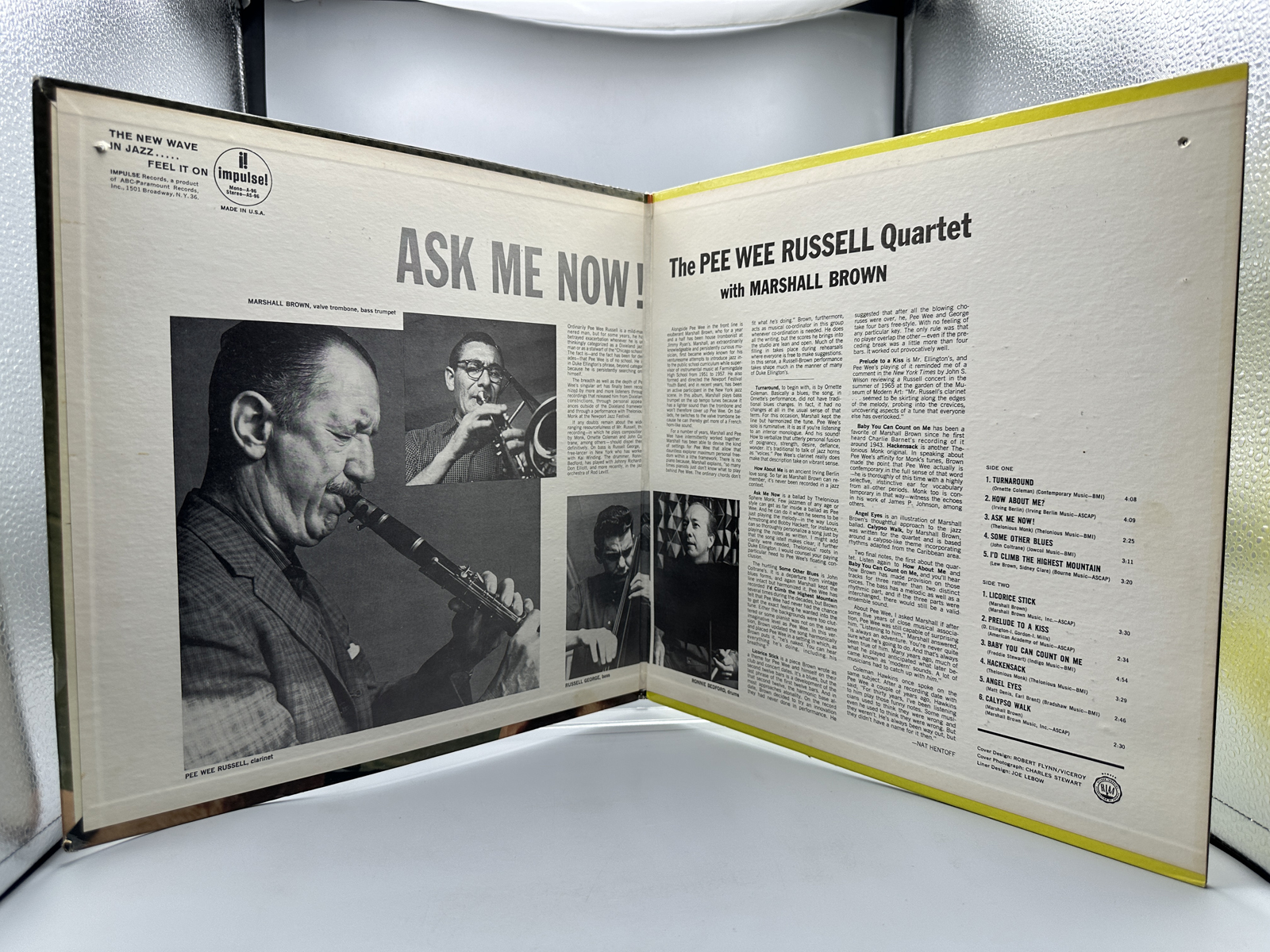 1966 Impulse Records The Pee Wee Russell Quartet With Marshall Brown Ask Me Now! Vinyl Album - AS-96