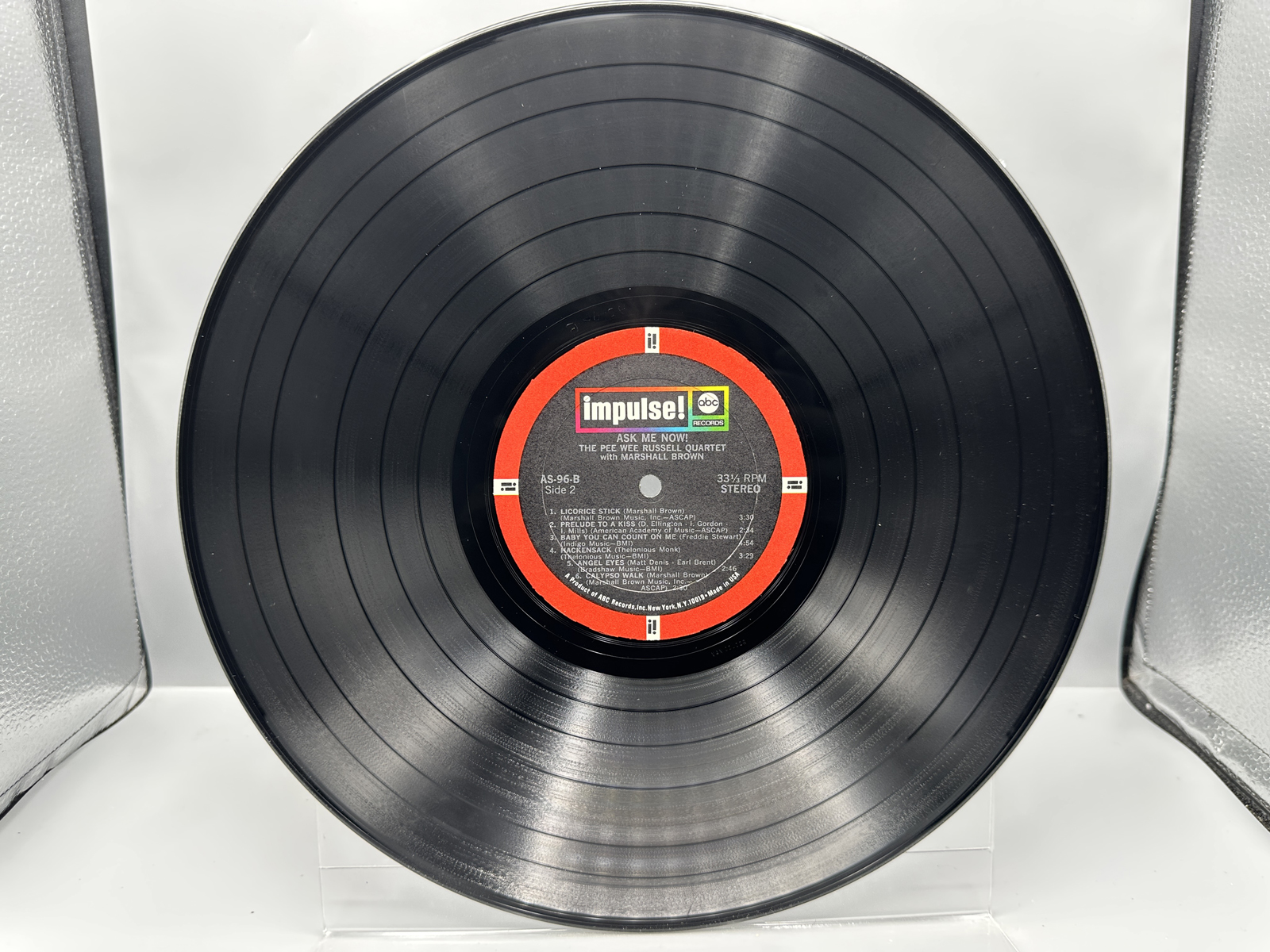 1966 Impulse Records The Pee Wee Russell Quartet With Marshall Brown Ask Me Now! Vinyl Album - AS-96