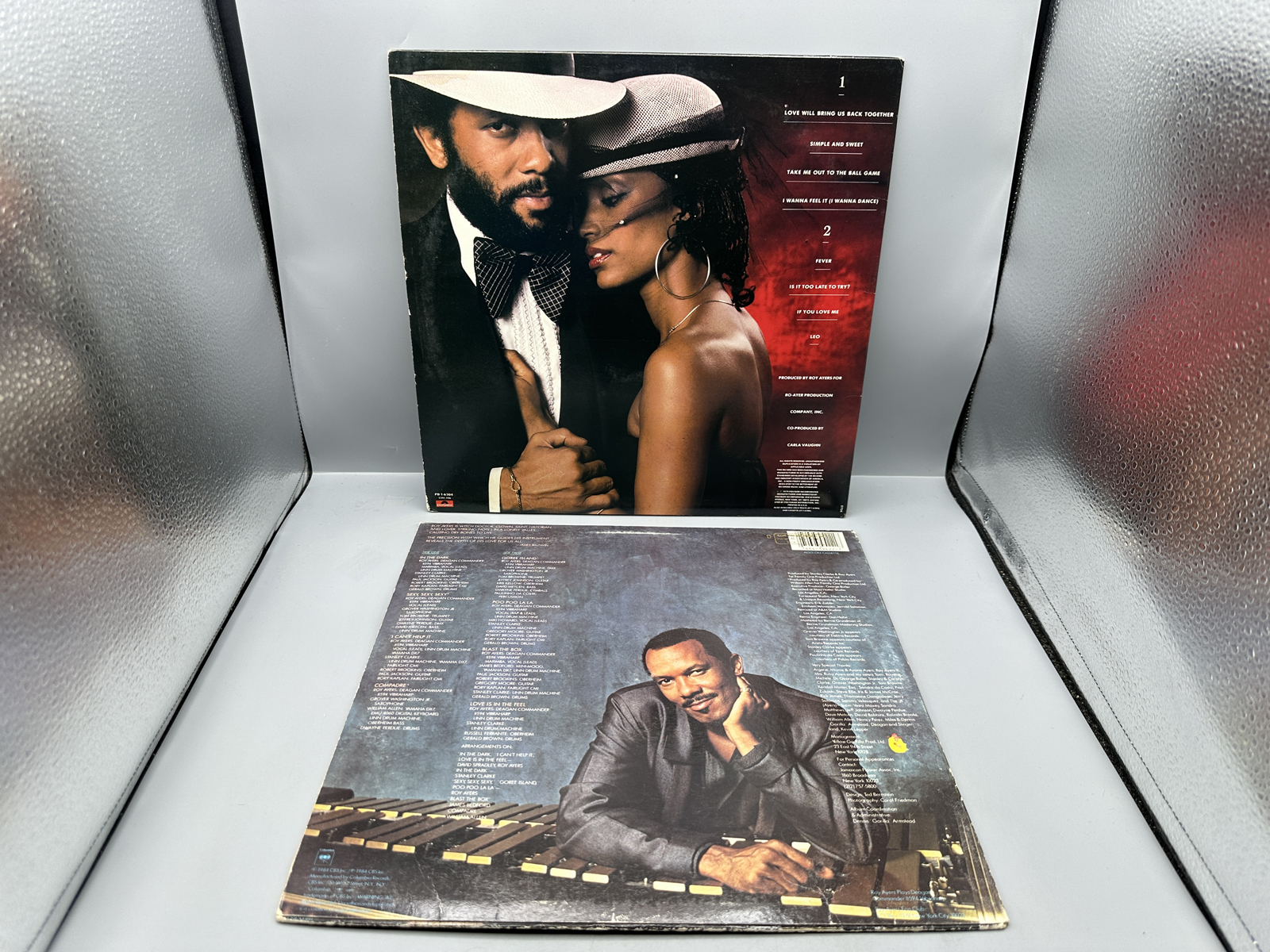 Roy Ayers (2 LP Lot): Fever (1979); and In The Dark (1984), promo stamp on back cover