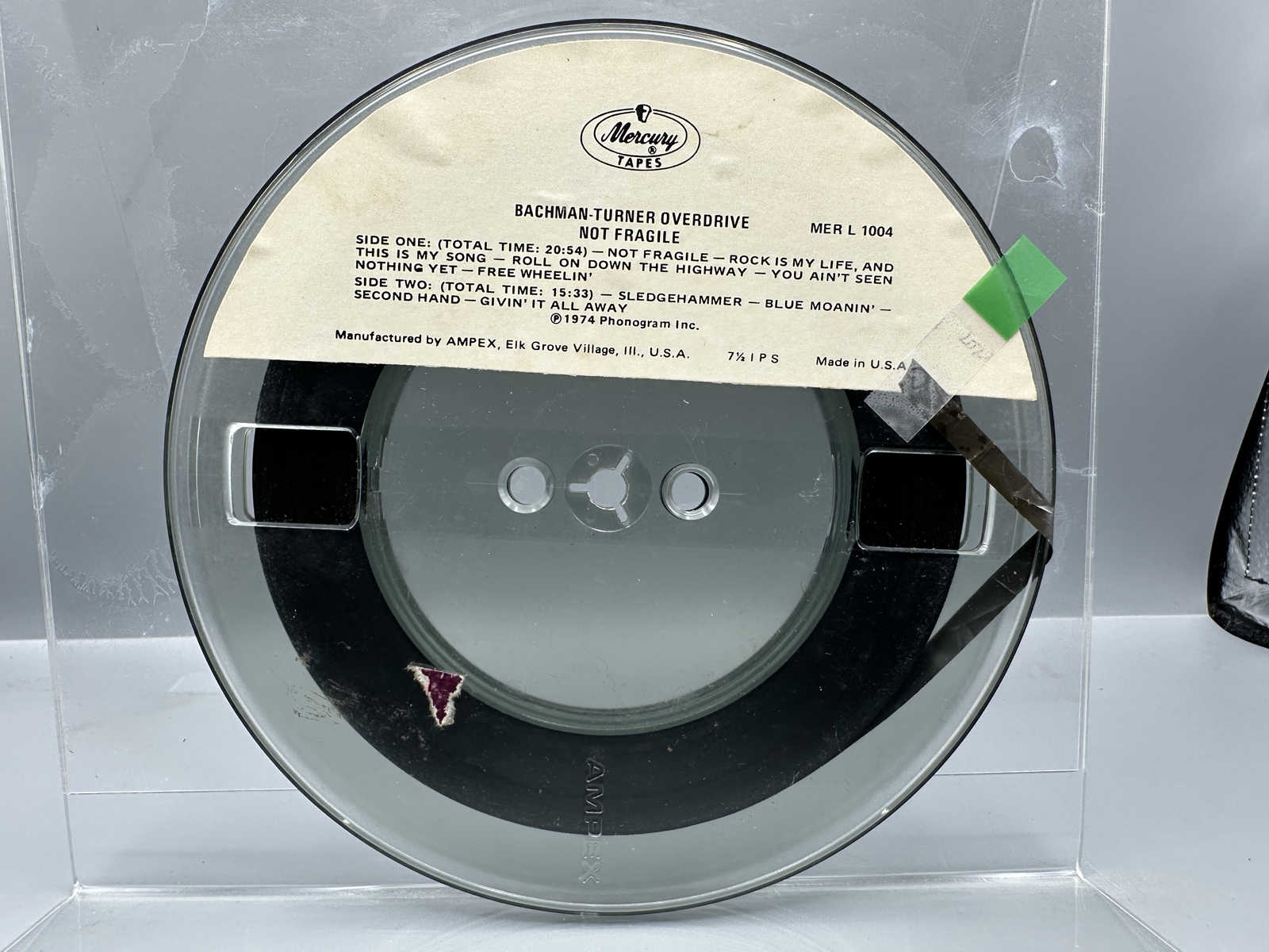 4-Track Stereo Reel-To-Reel Tape - Bachman/Turner Overdrive: Not Fragile (1974), 7 1/2 IPS, Mercury Tapes MER L 1004