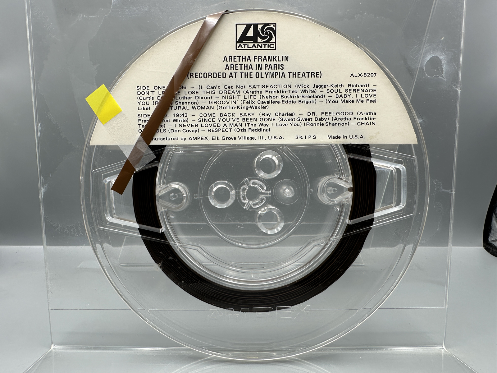 4-Track Stereo Reel-To-Reel Tape - Aretha Franklin: Aretha in Paris (1968), 3 3/4 IPS, Atlantic ALX 8207