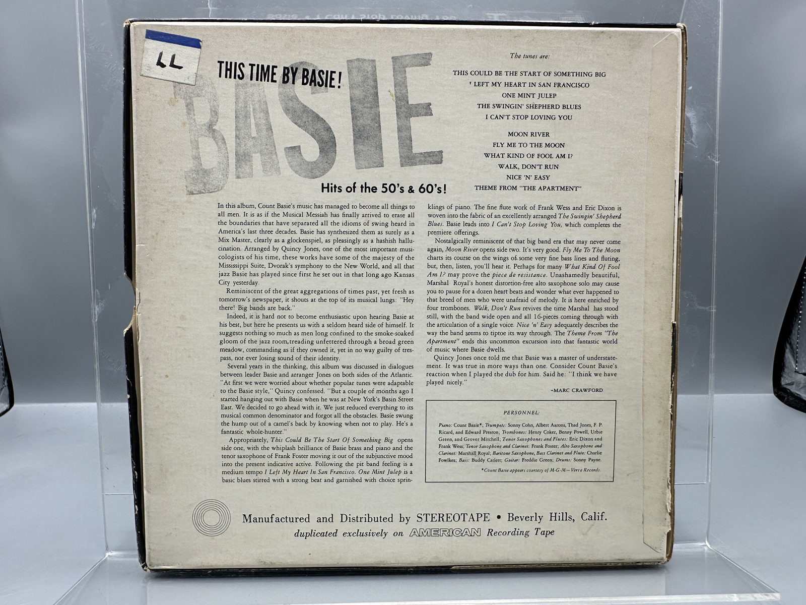 4-Track Stereo Reel-To-Reel Tape - Count Basie: This Time By Basie (1963), 7 1/2 IPS, Reprise S9-6070
