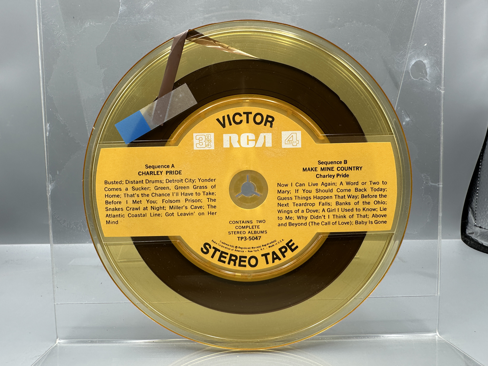 4-Track Stereo Reel-To Reel Tape - Charley Pride (reel contains two complete albums): Country Charley Pride and Make Mine Country (1968), 3