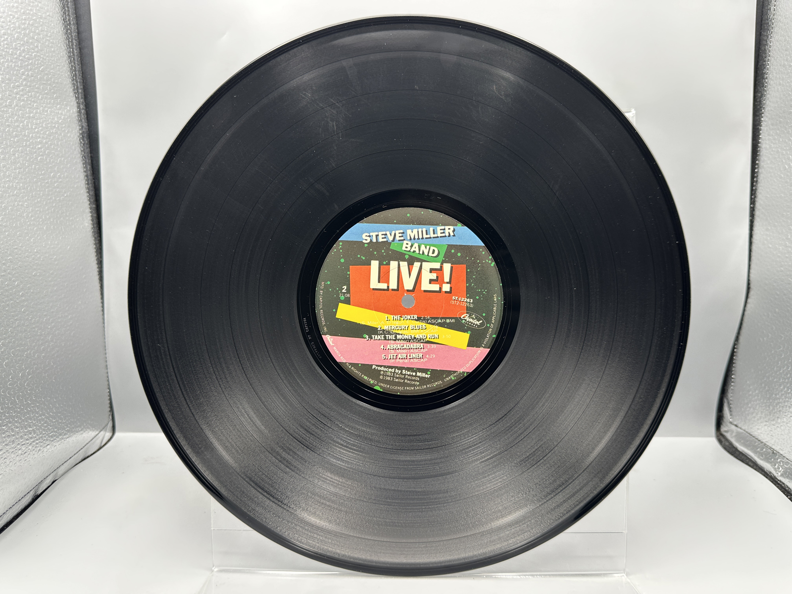 Steve Miller (2 LP Lot): Steve Miller Band Live! (1983); and Abracadabra (1982)